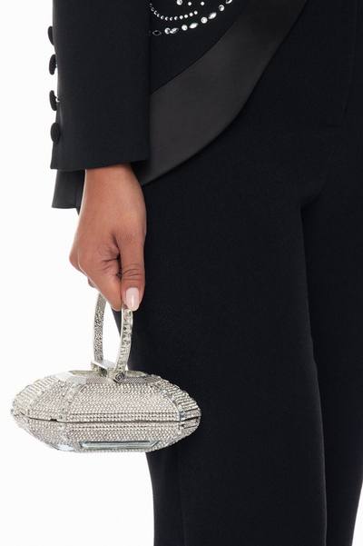 Put A Ring On It Rhinestone Clutch - Silver