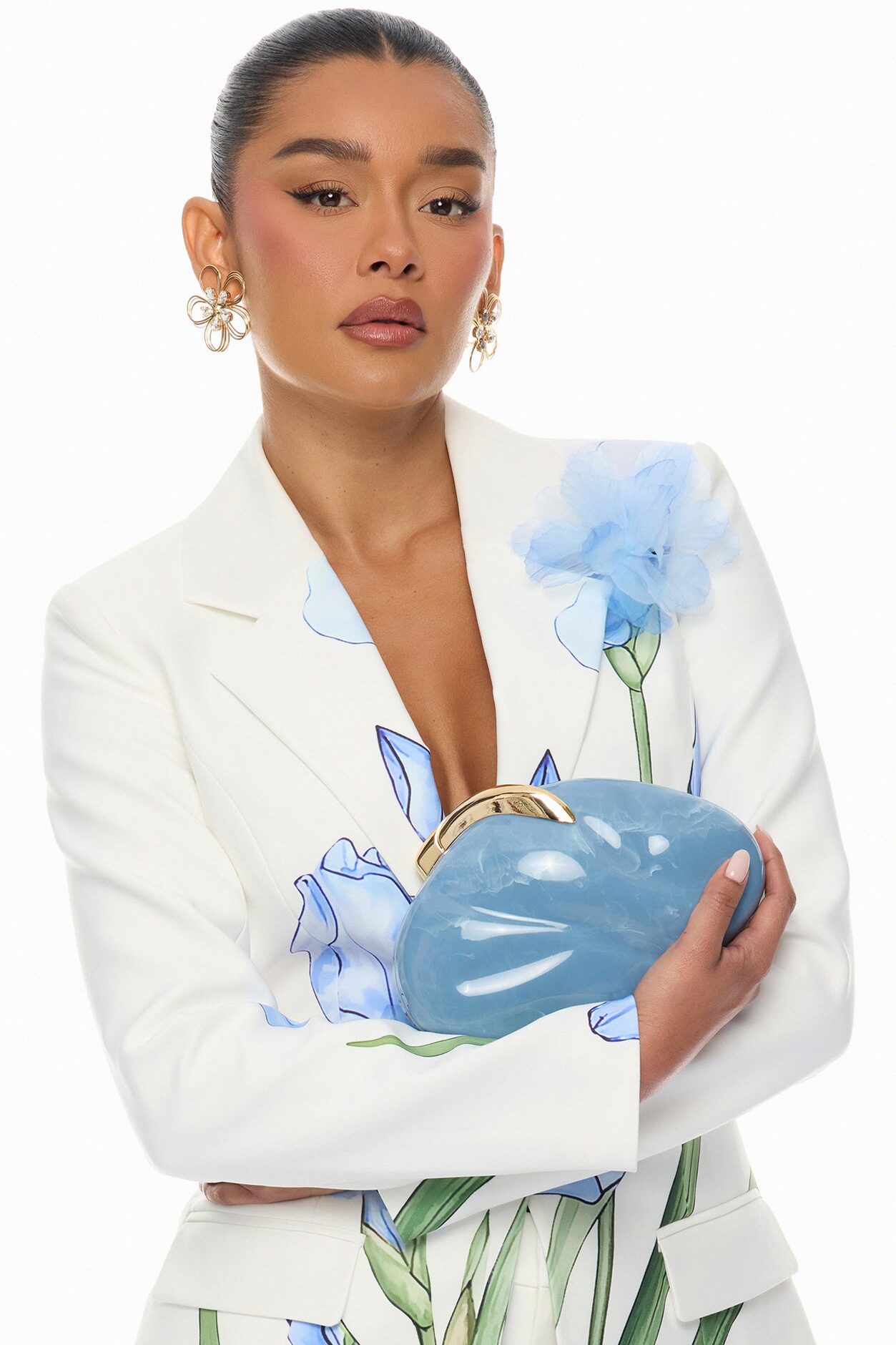 Aphrodite's Shell Clutch - Blue