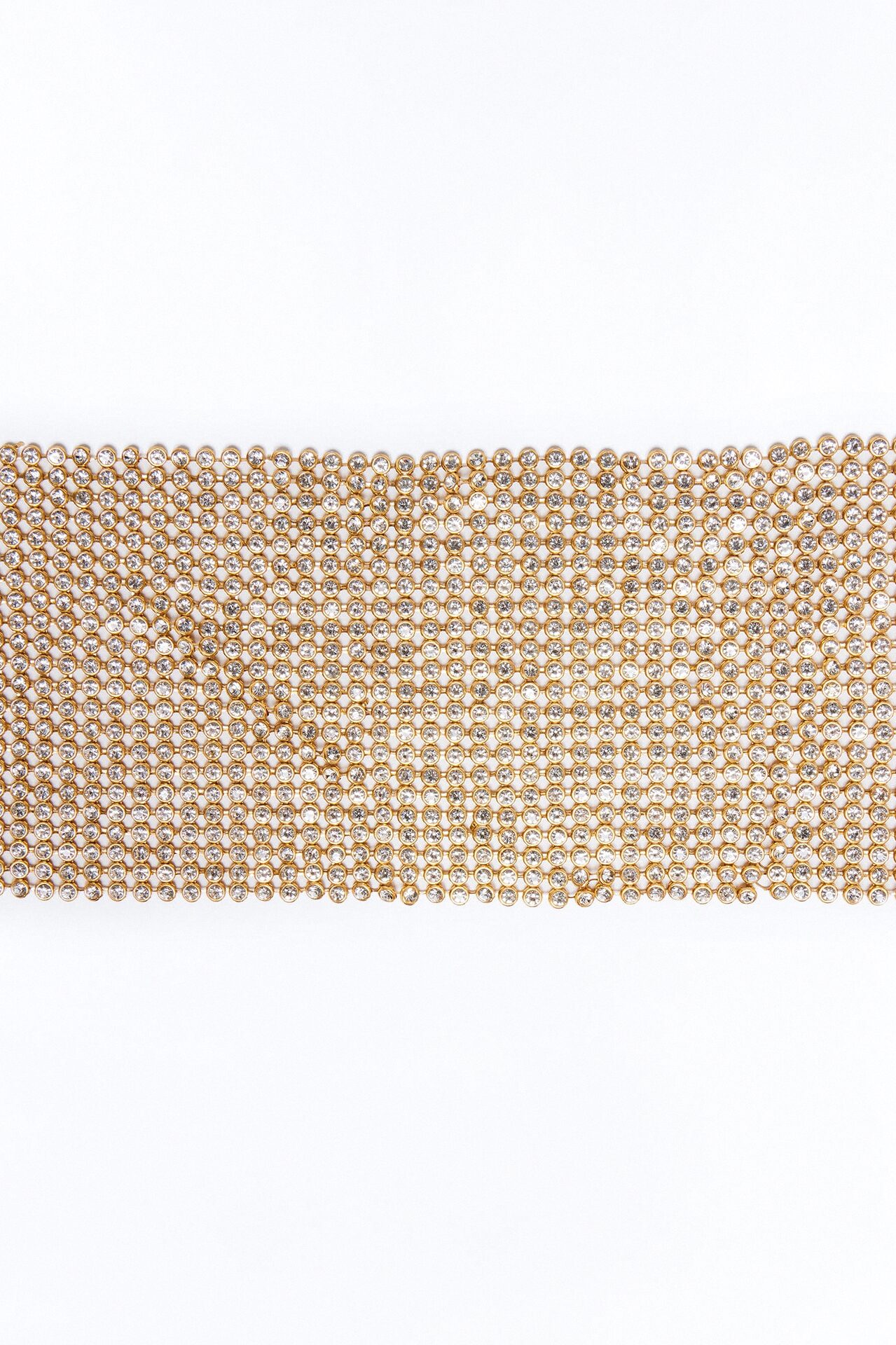 Lily Rhinestone Scoop Layered Necklace - Gold