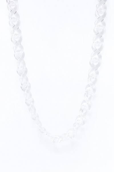 Thick Clear Infinity Chain Necklace - Clear