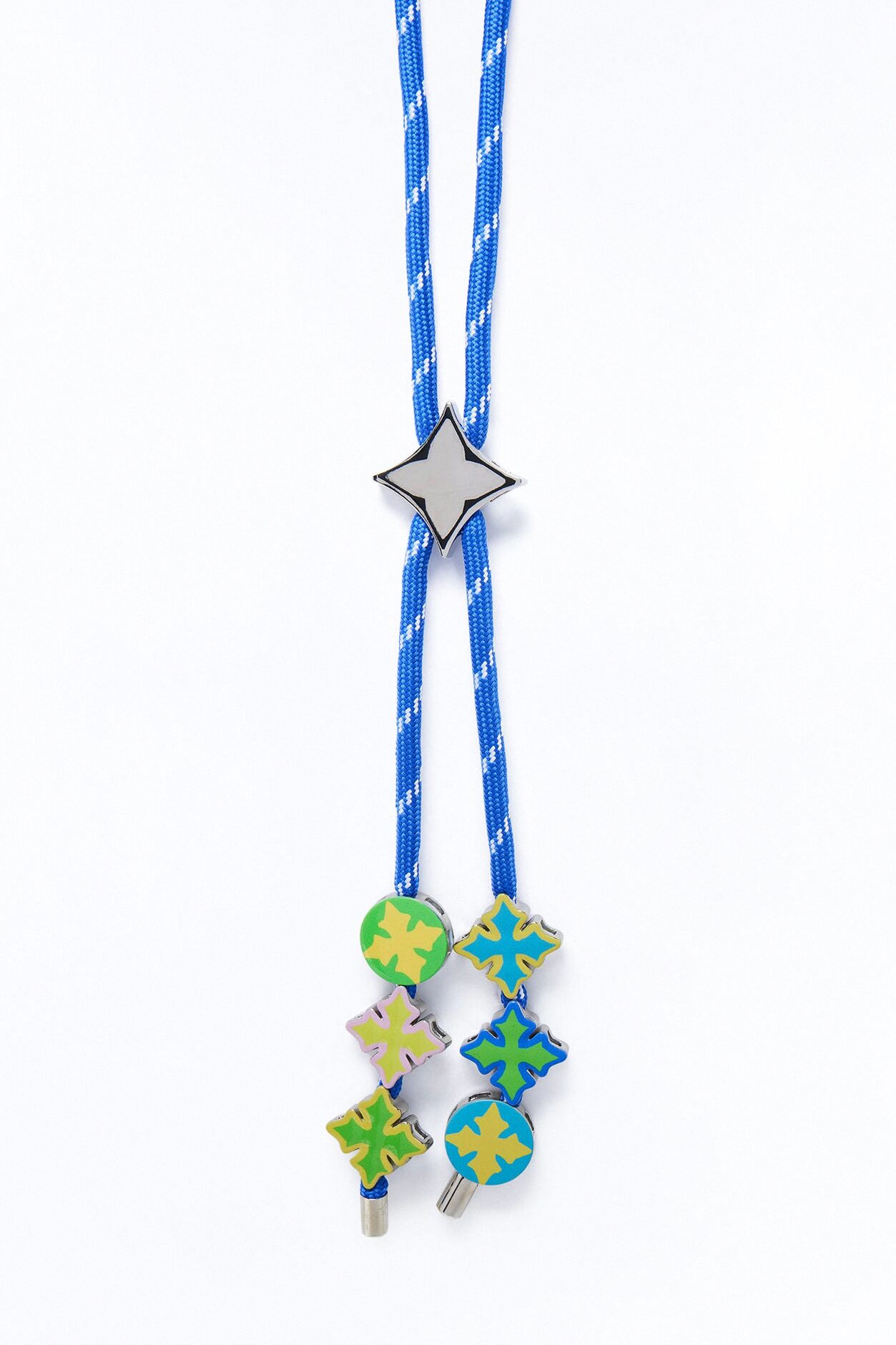 Icy Bungee Cord Necklace - Blue/combo
