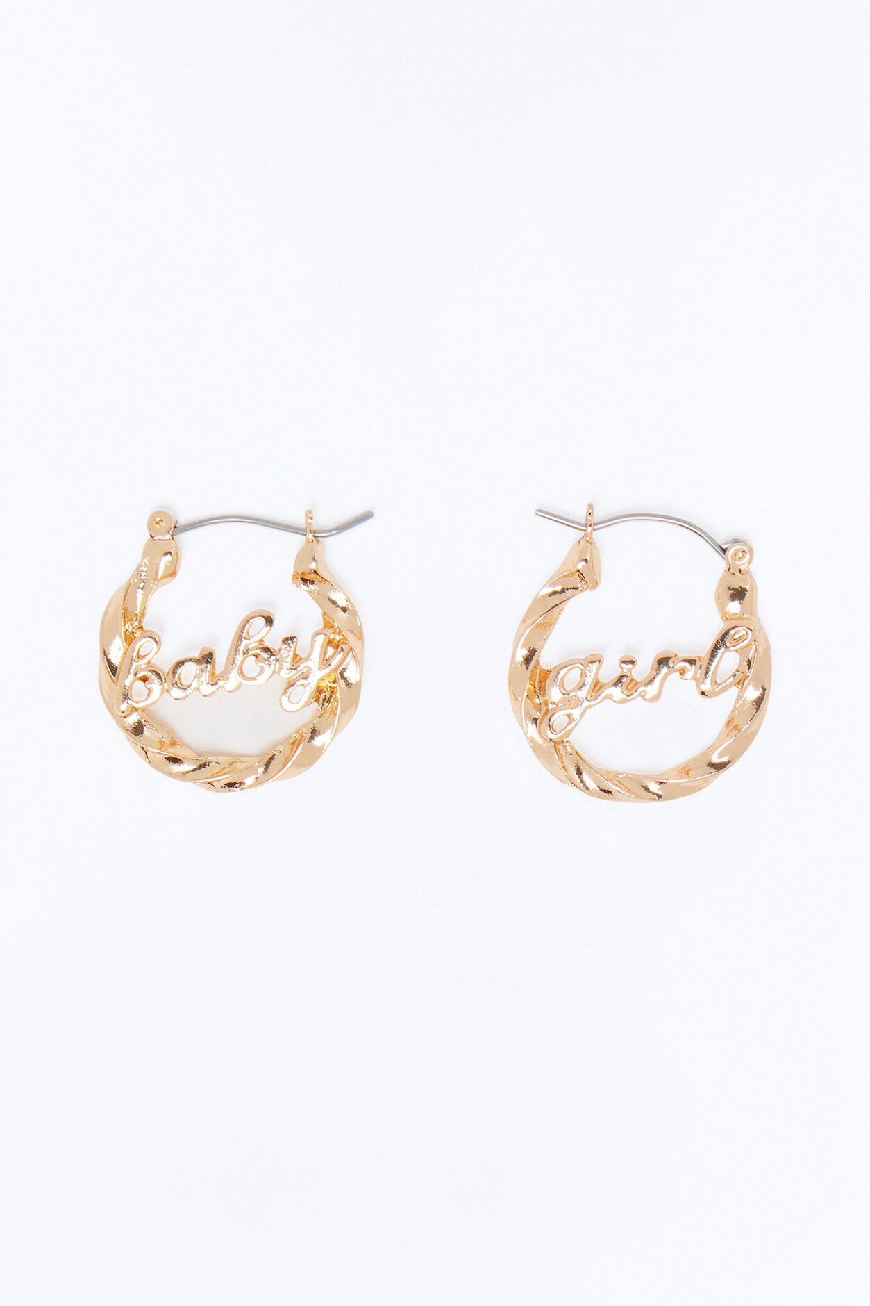 Mini Baby Girl Hoop Earrings - Gold