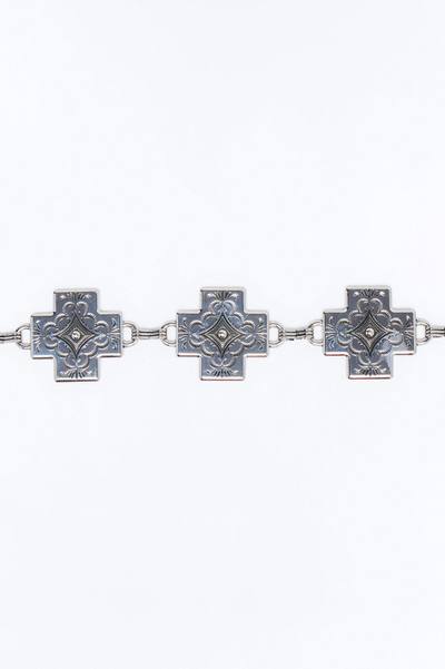 Tracey Cross Western Chain Belt - Blue/Silver