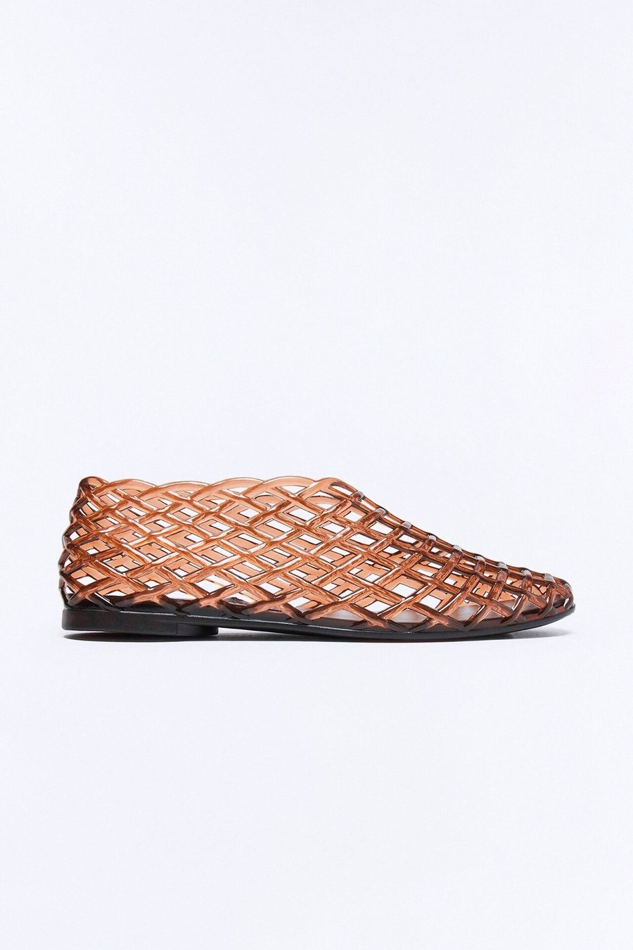 Annalise Jelly Mesh Flats - Brown