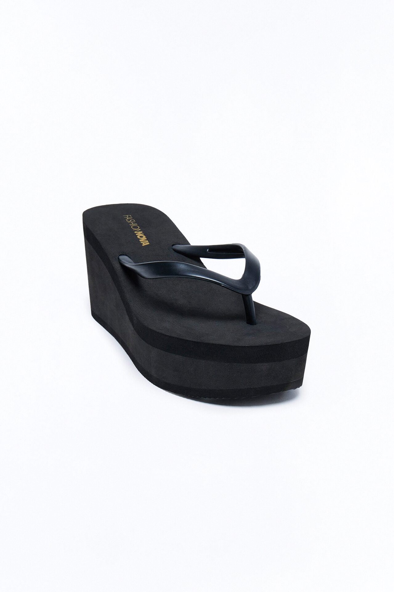 Hailee Thong Wedges - Black