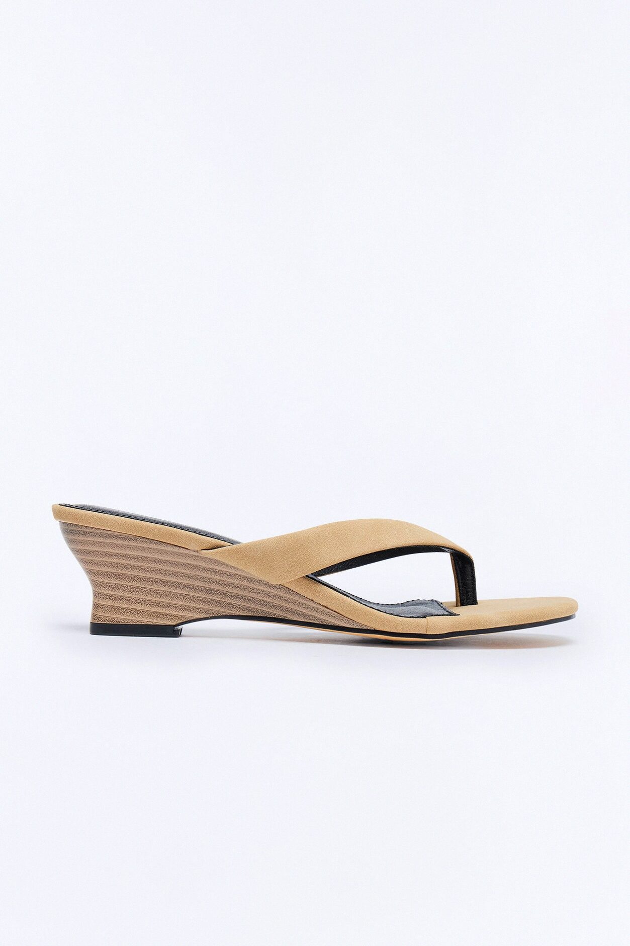 Zoe Thong Wedges - Taupe
