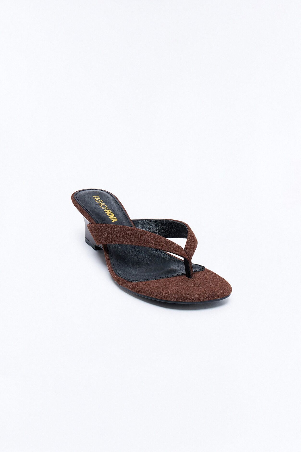 Zoe Thong Wedges - Dark Brown