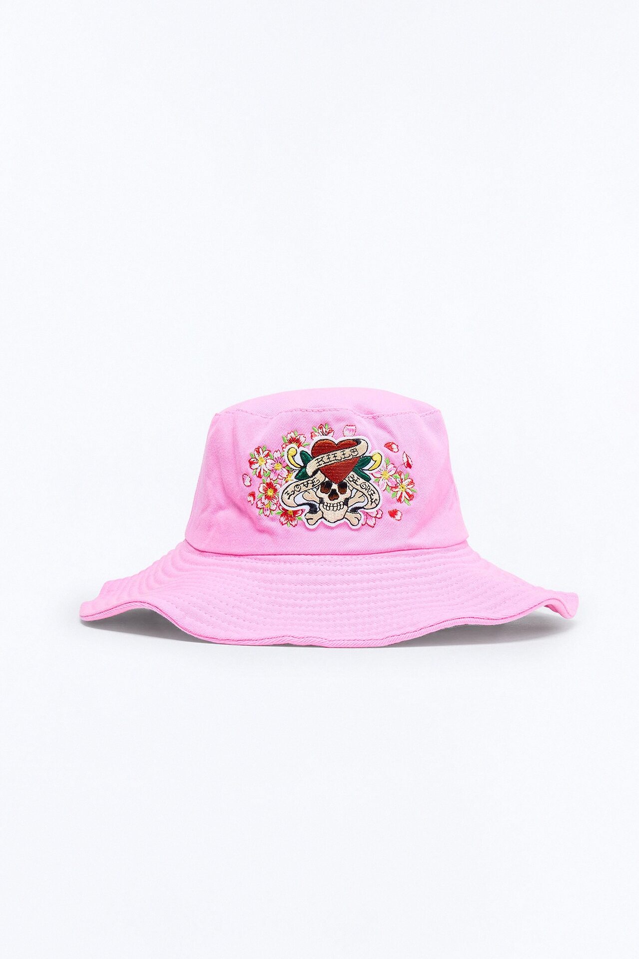 Love Kills Ed Hardy Bucket Hat - Pink/combo