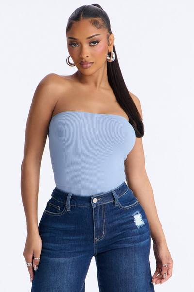 Kimberly Seamless Tube Top - Blue