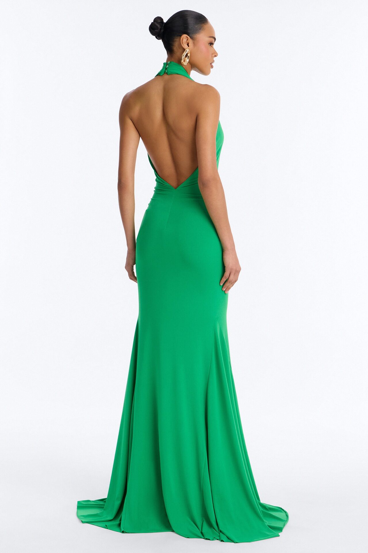 Shayna Halter Backless Maxi Dress - Kelly Green