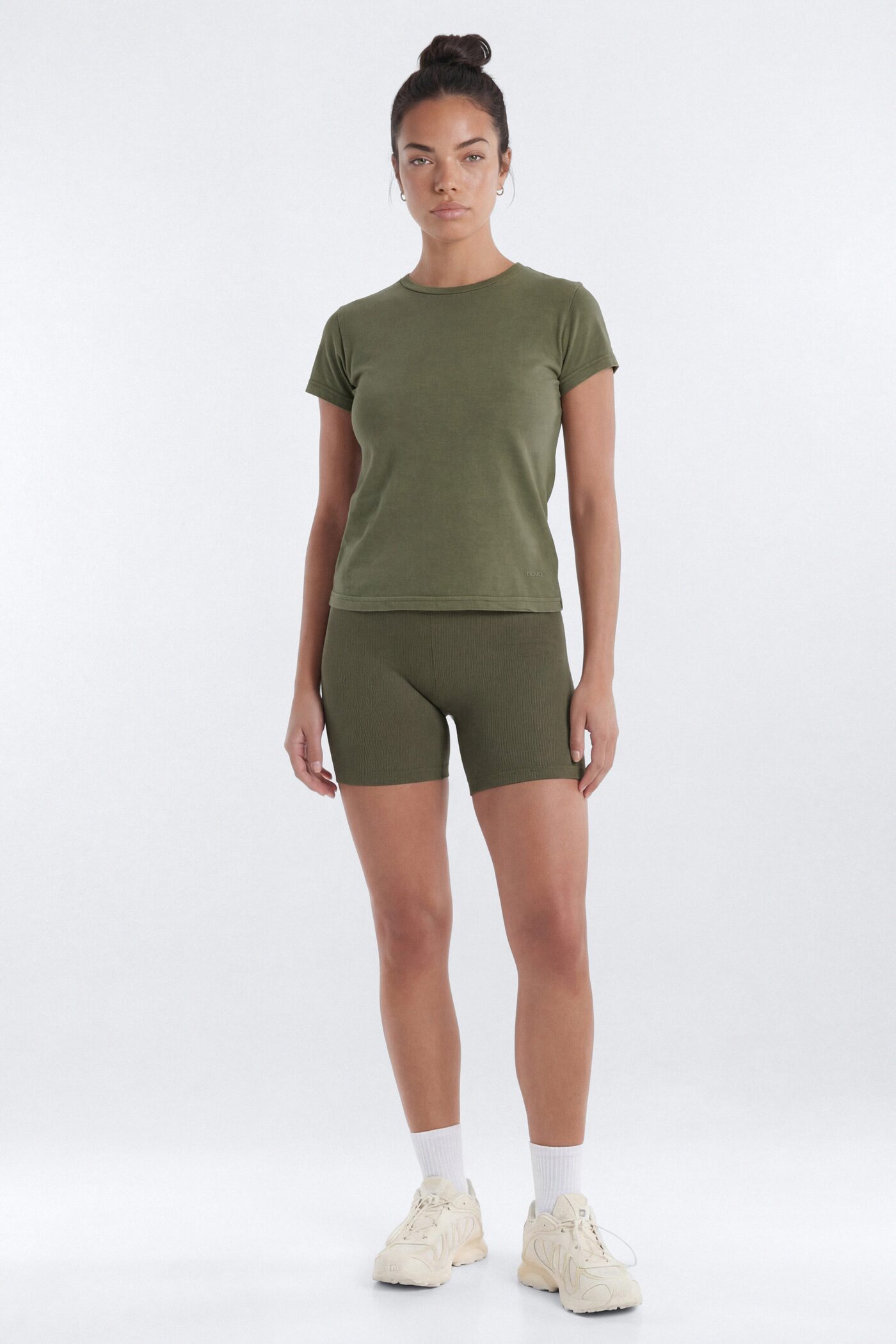 Cotton Jersey Short Sleeve T Shirt - Moss