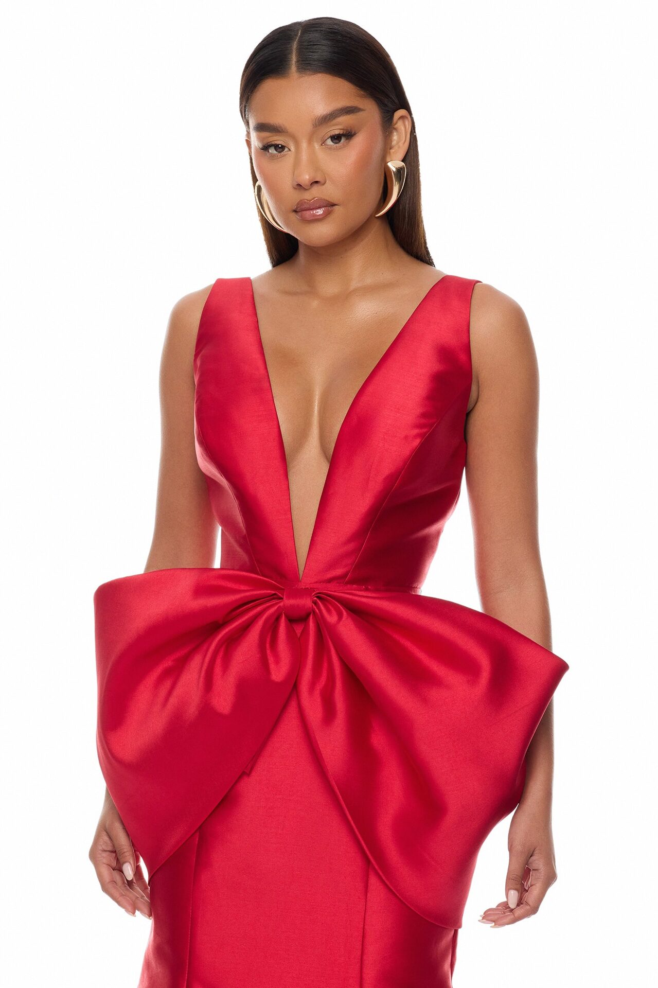 Mia Taffeta Gown - Red