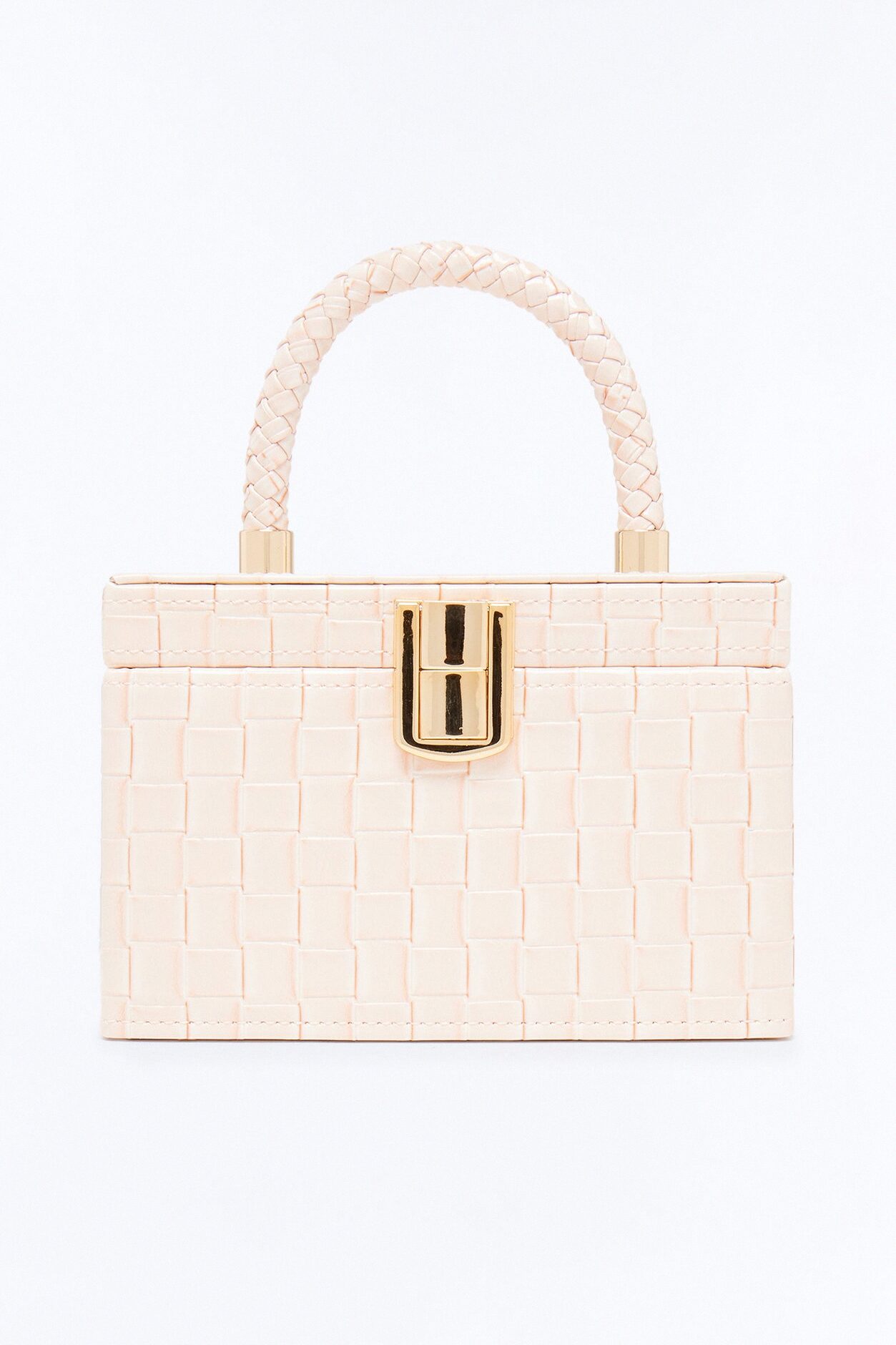 All Over The City Embossed Croc Satchel Handbag - Pink