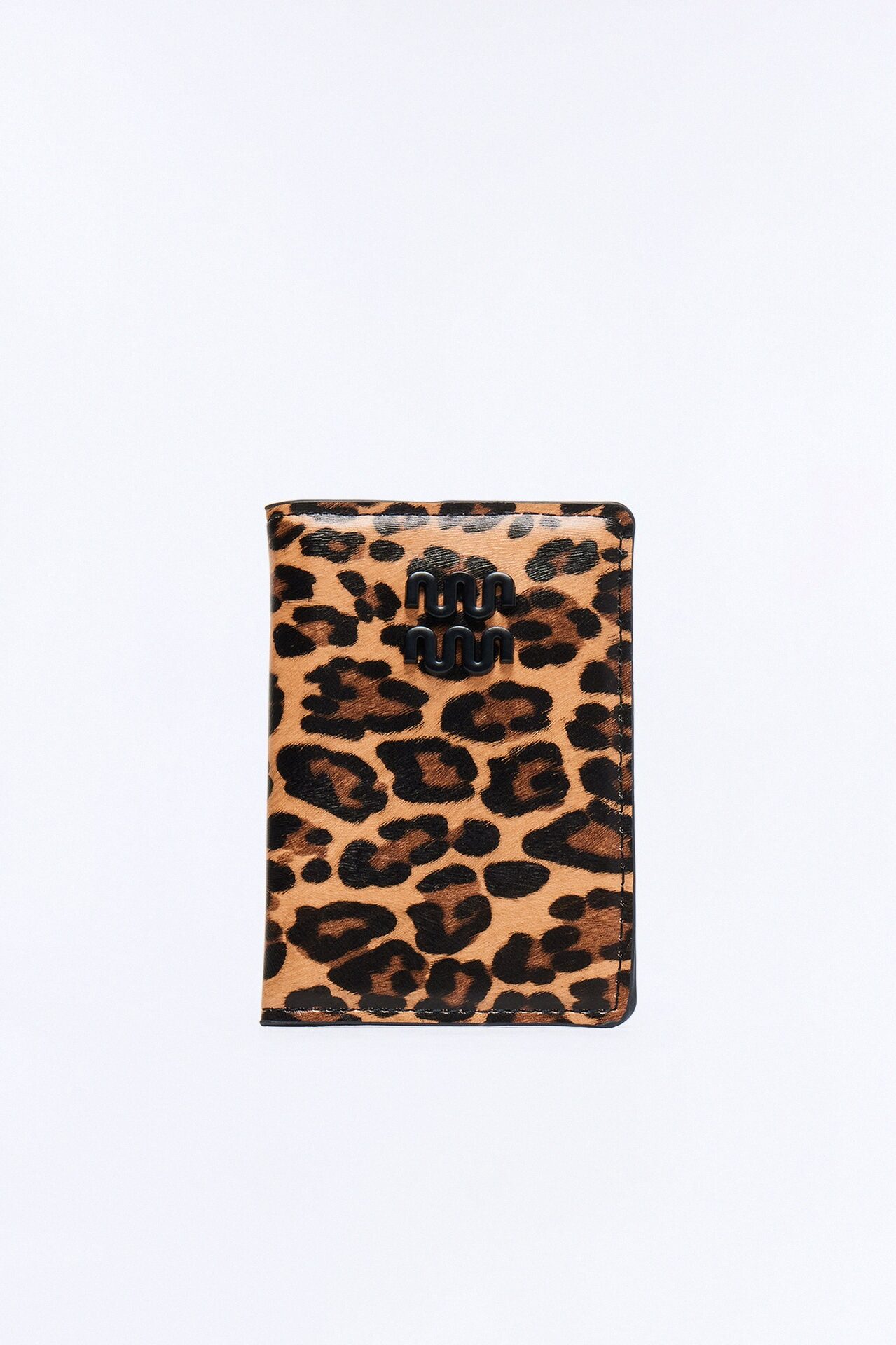 True Power Faux Leather Fold Over Cardholder - Leopard