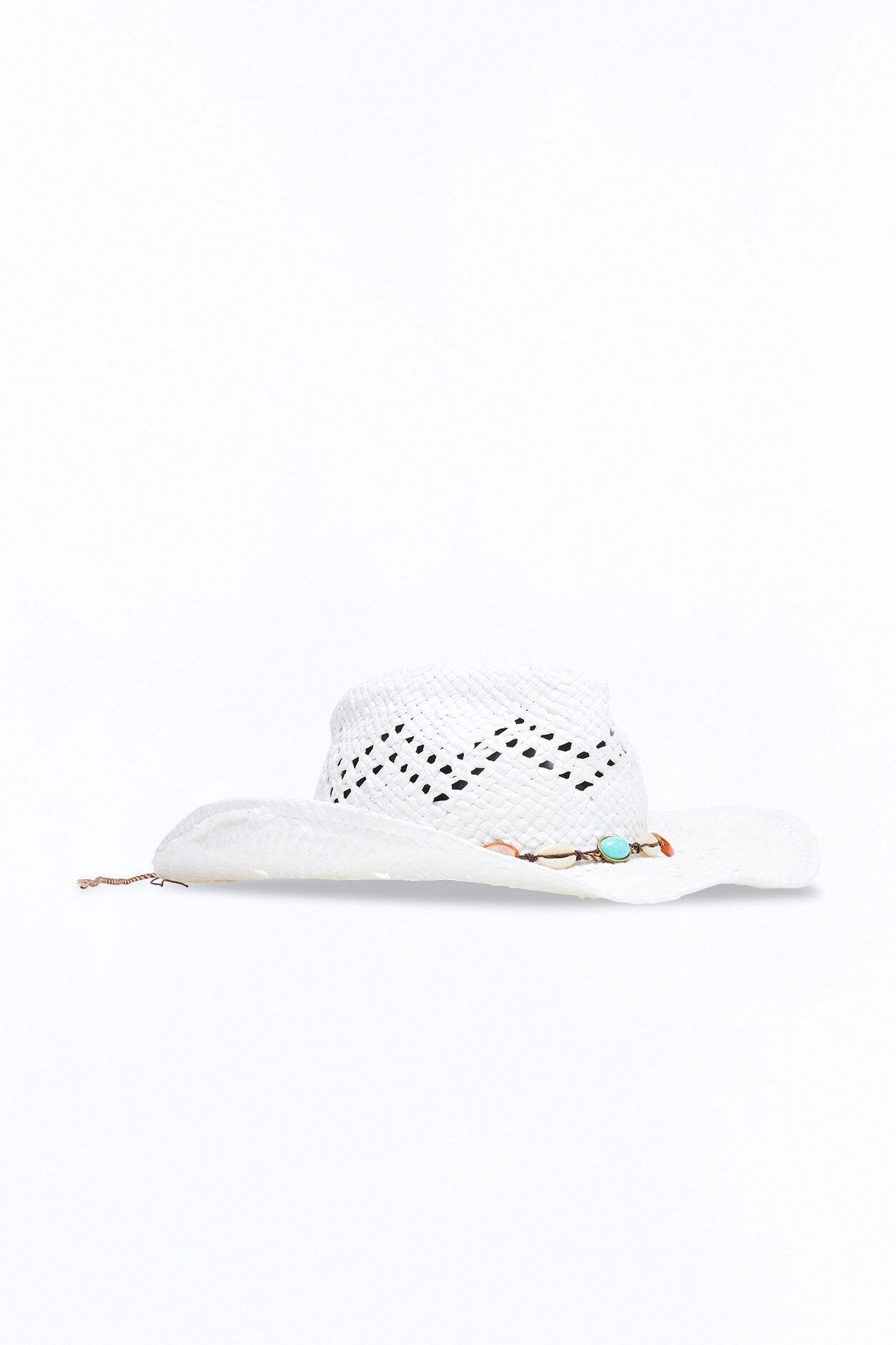 Keep Up With It Straw Cowboy Hat - White