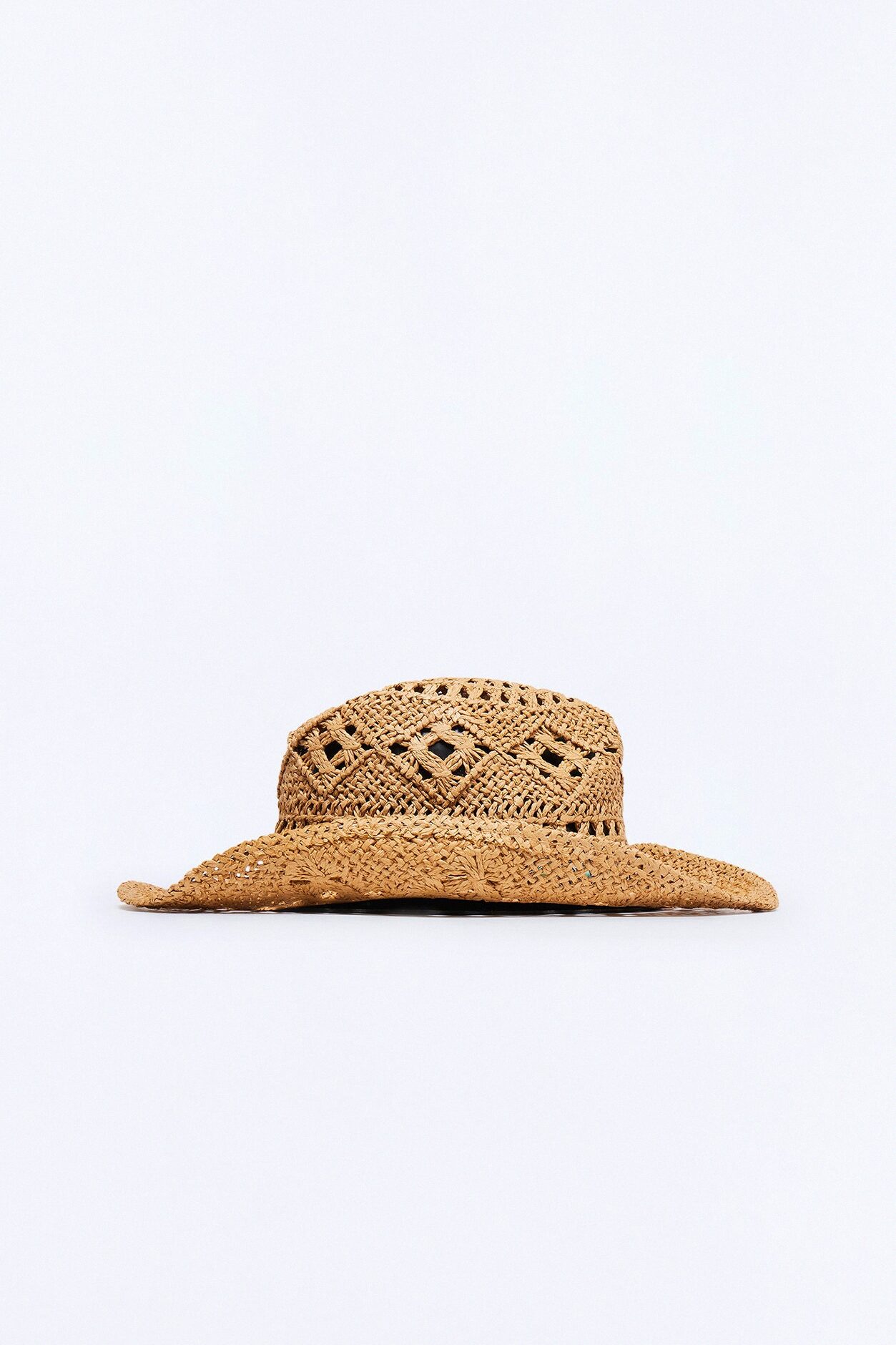 Social Butterfly Straw Cowboy Hat - Tan/Multi