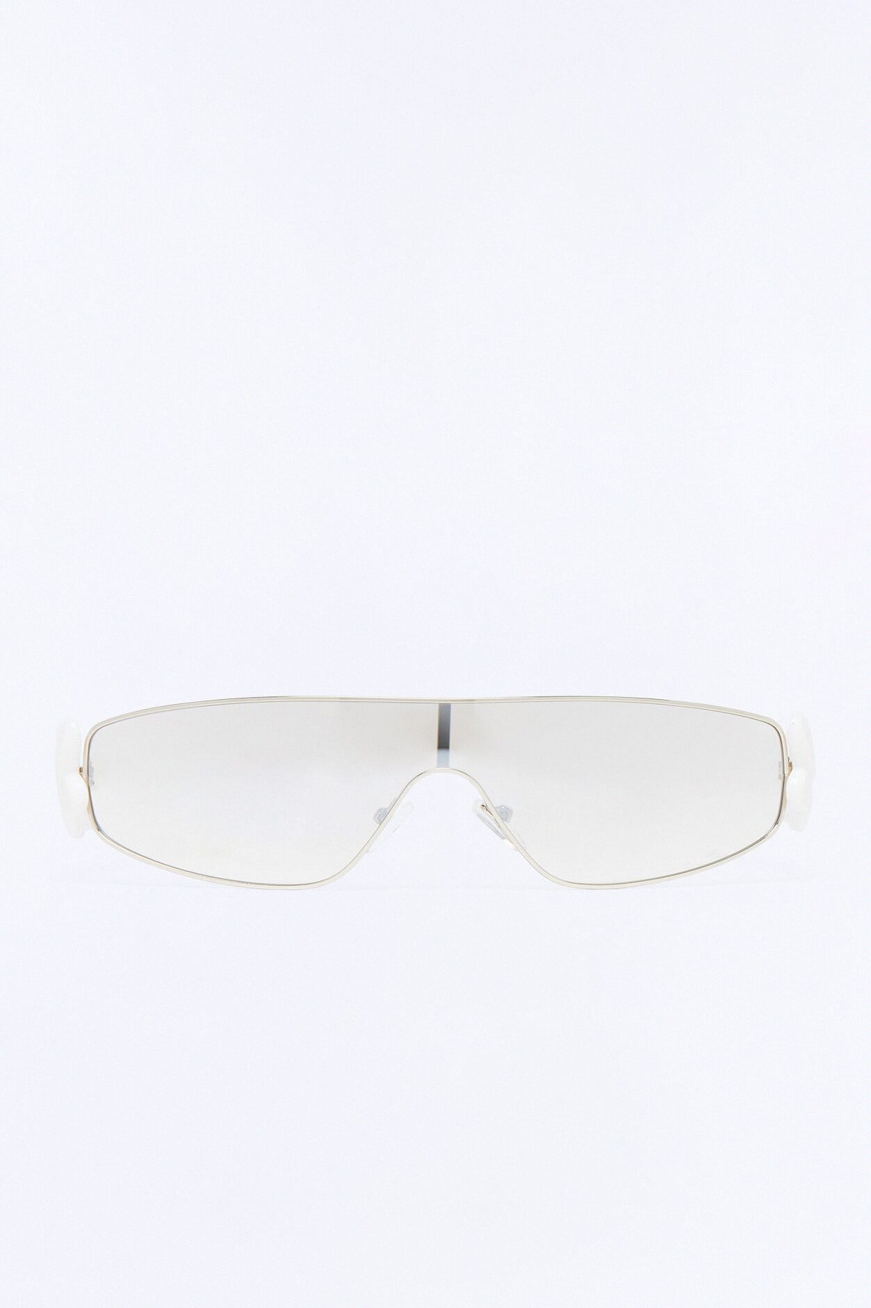 Love Bomb Shield Sunglasses - White