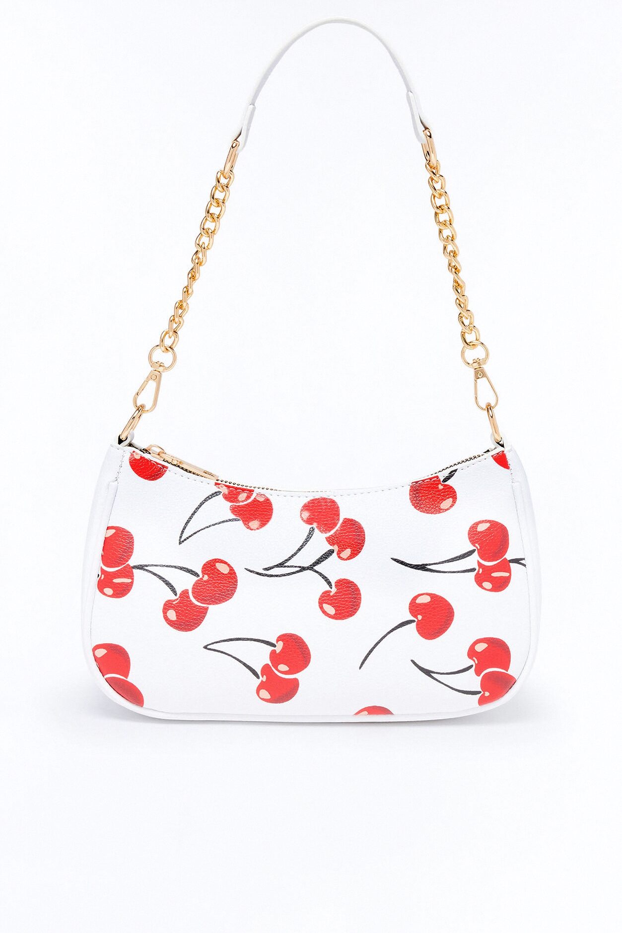 Sweet Like A Cherry Faux Leather Shoulder Bag - White