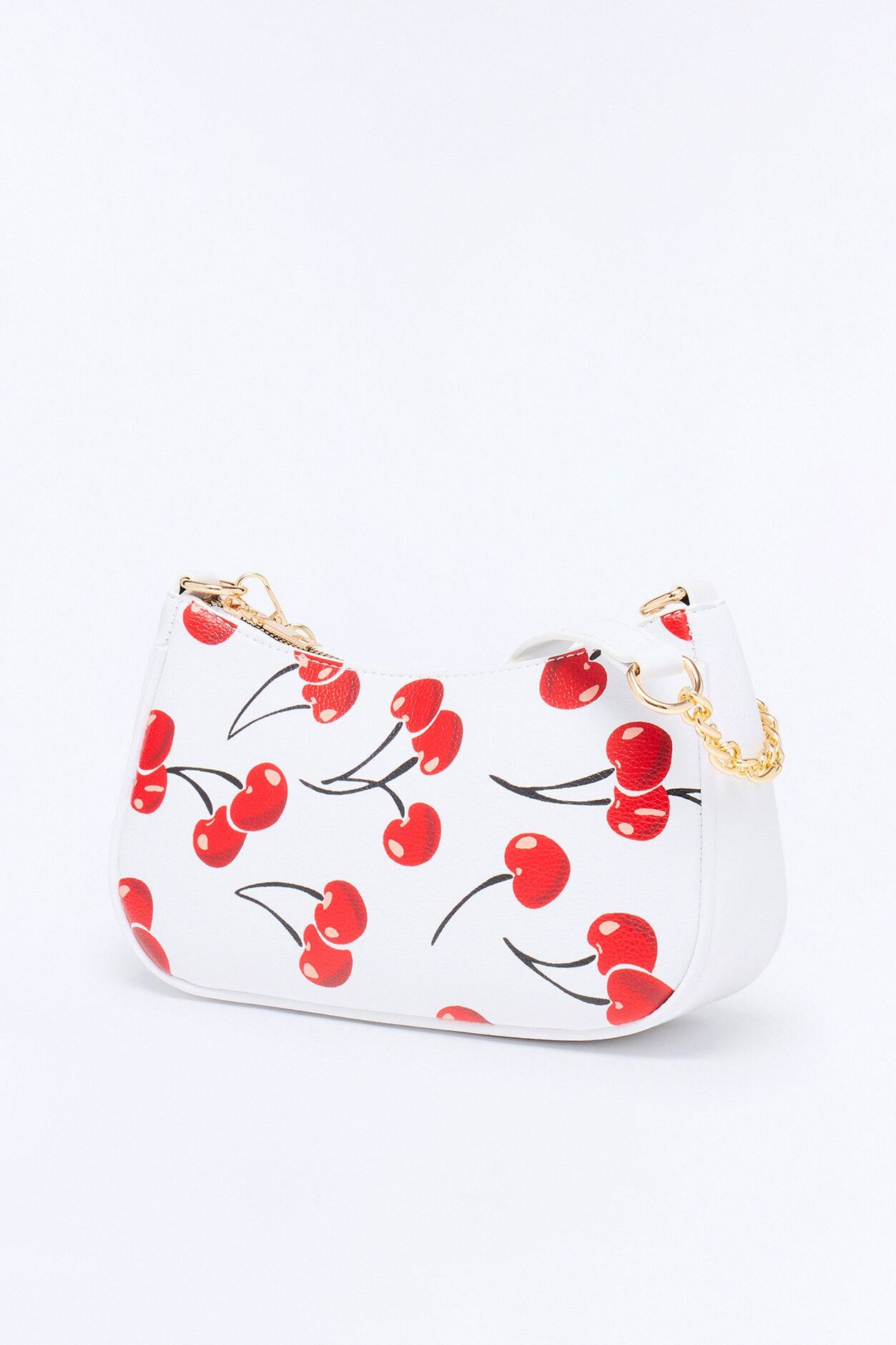 Sweet Like A Cherry Faux Leather Shoulder Bag - White