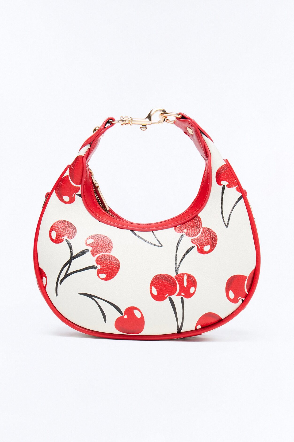 Berry Hot Faux Leather Satchel Bag - Red/combo