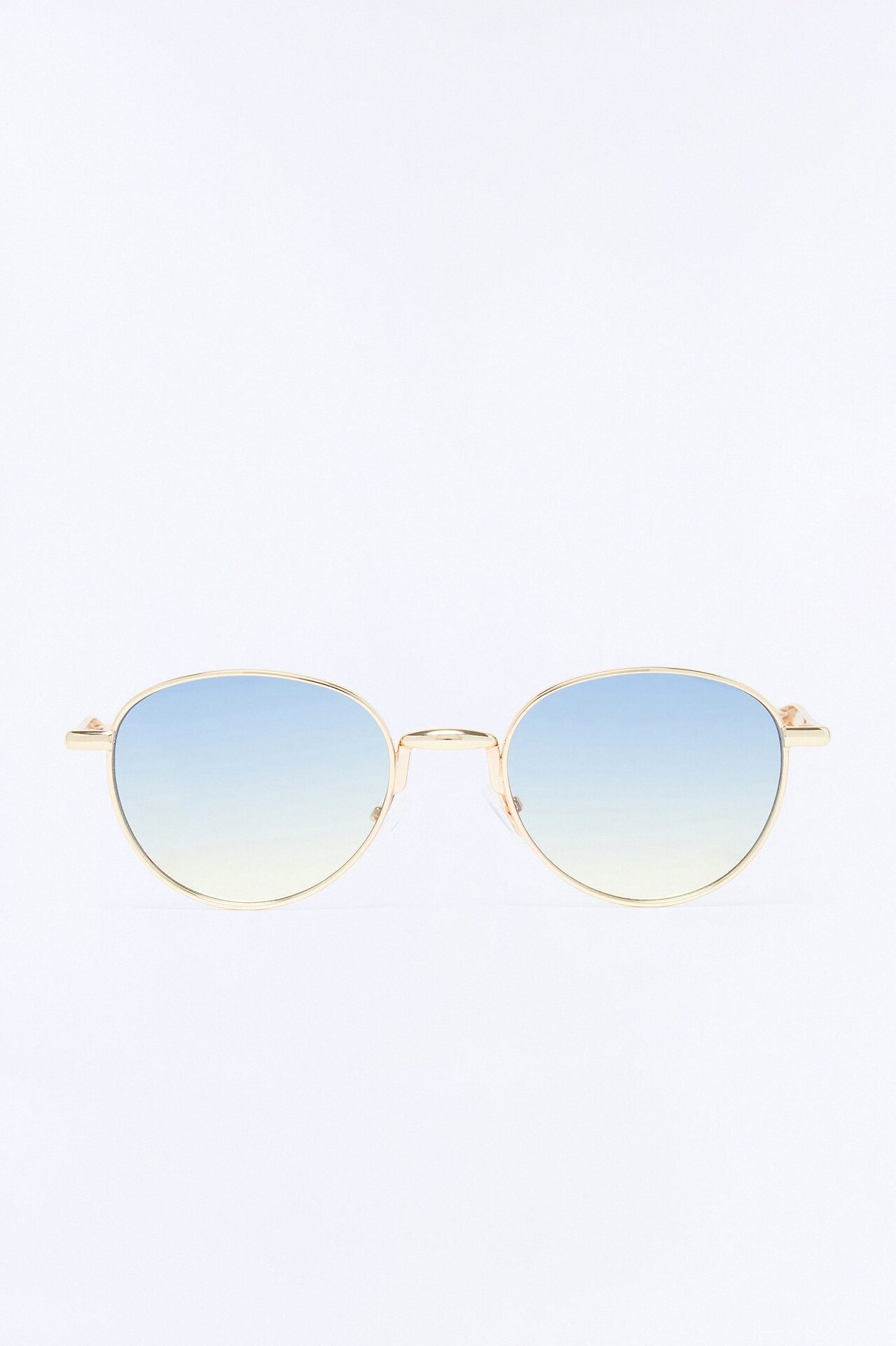 Ocean Eyes Round Sunglasses - Gold/Blue
