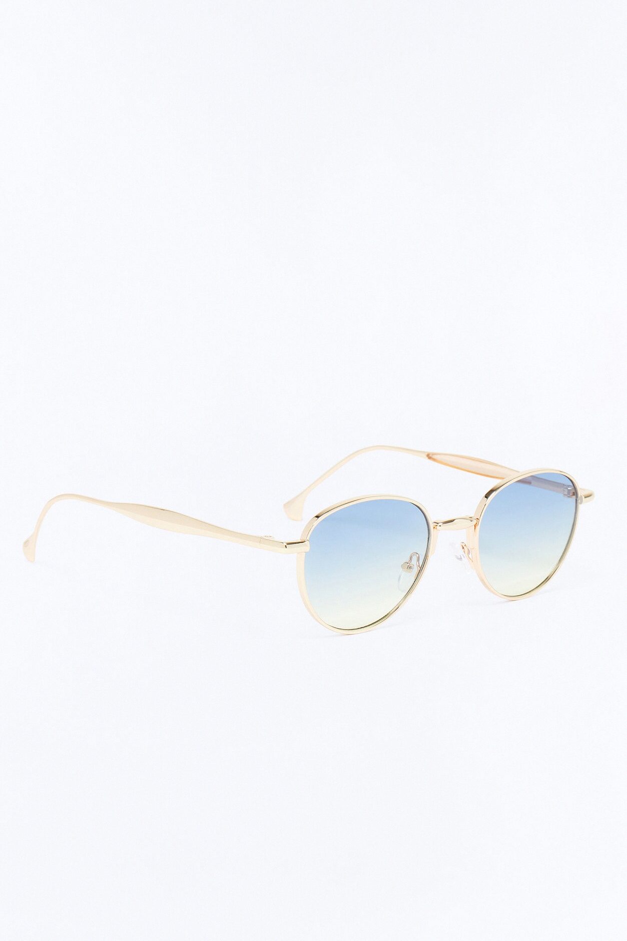 Ocean Eyes Round Sunglasses - Gold/Blue