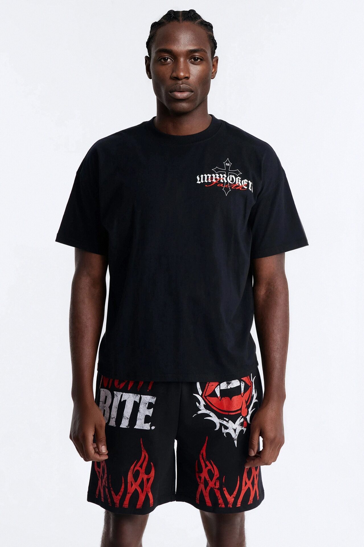 Unbroken Faith Heavy Weight Boxy Short Sleeve Tee - Black