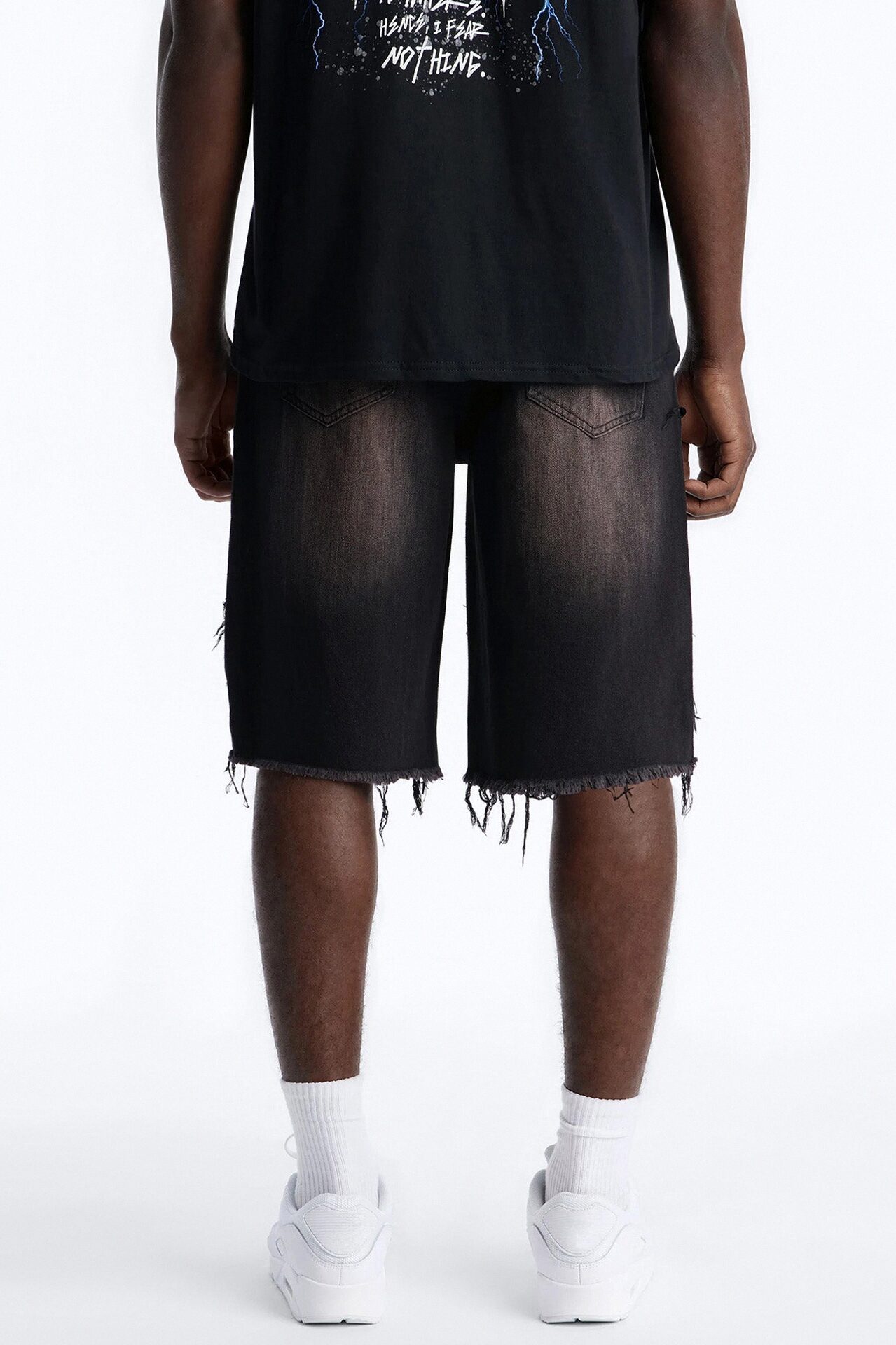 Relaxed Jeweled Havoc Denim Short - Black
