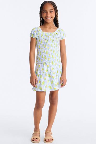 Mini When Life Gives You Lemons Skort Set - Blue/combo