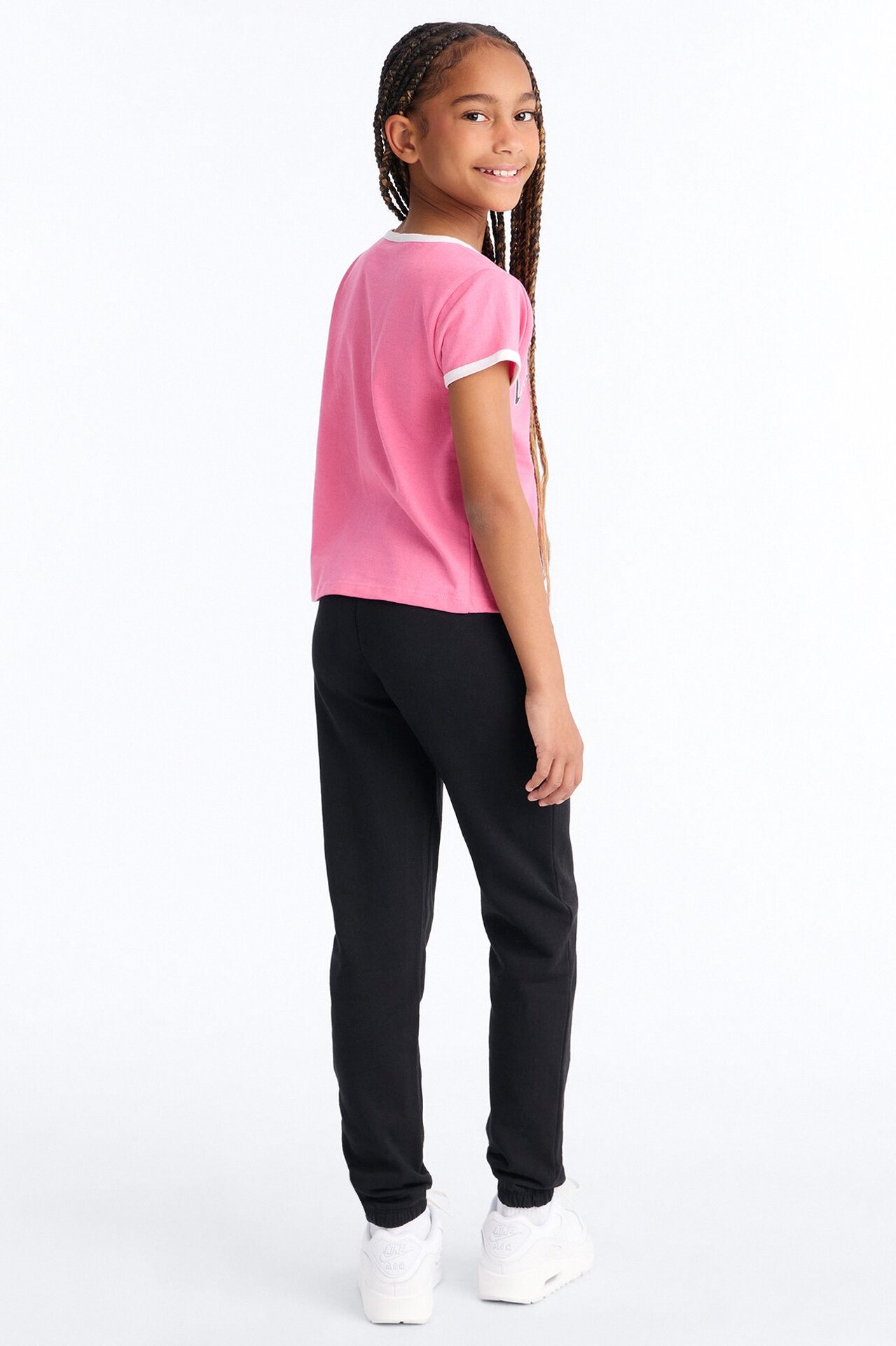 Mini Girls Club Championship Jogger Pant Set - Pink/combo