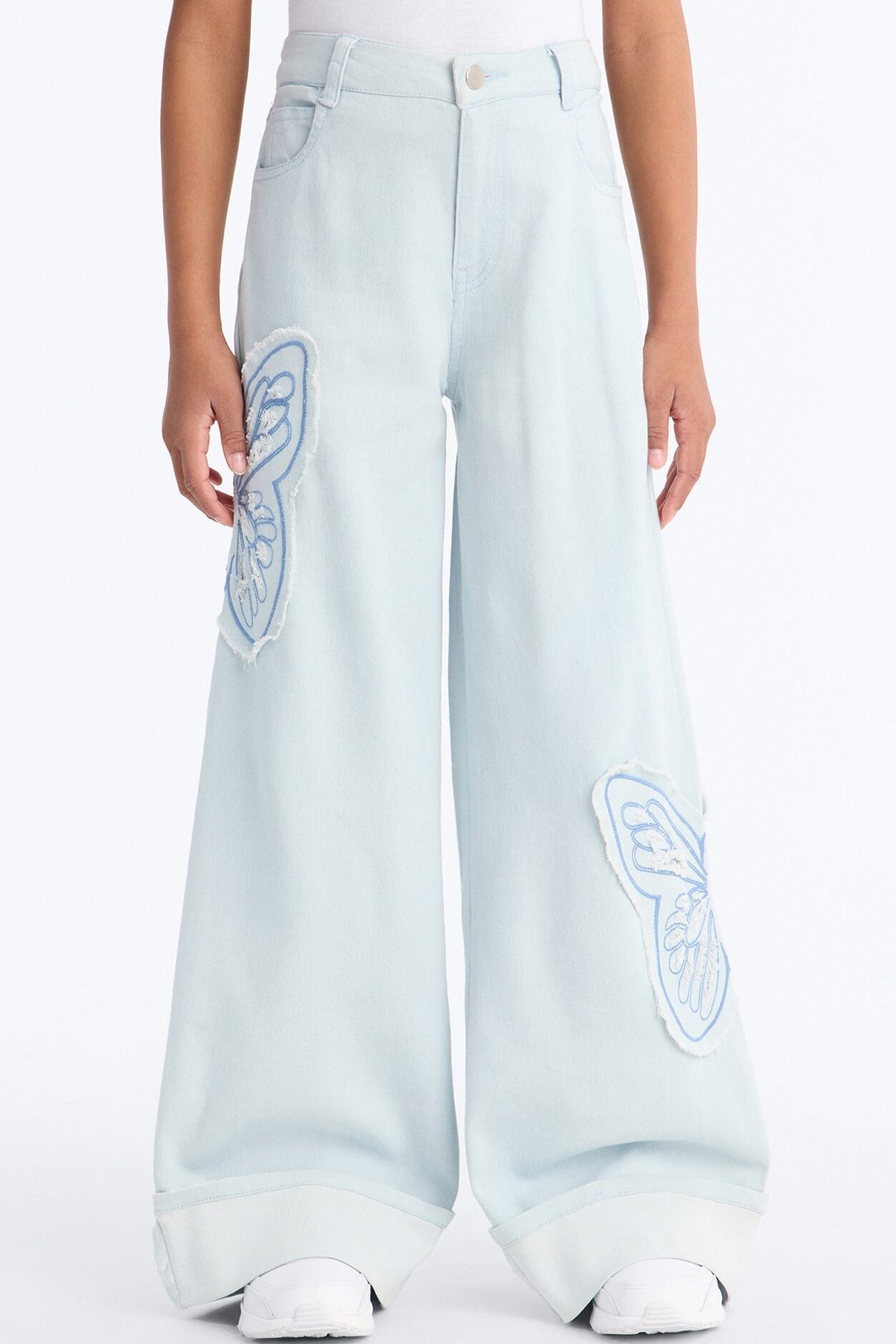 Mini Too Fly Wide Leg Jeans - Light Wash