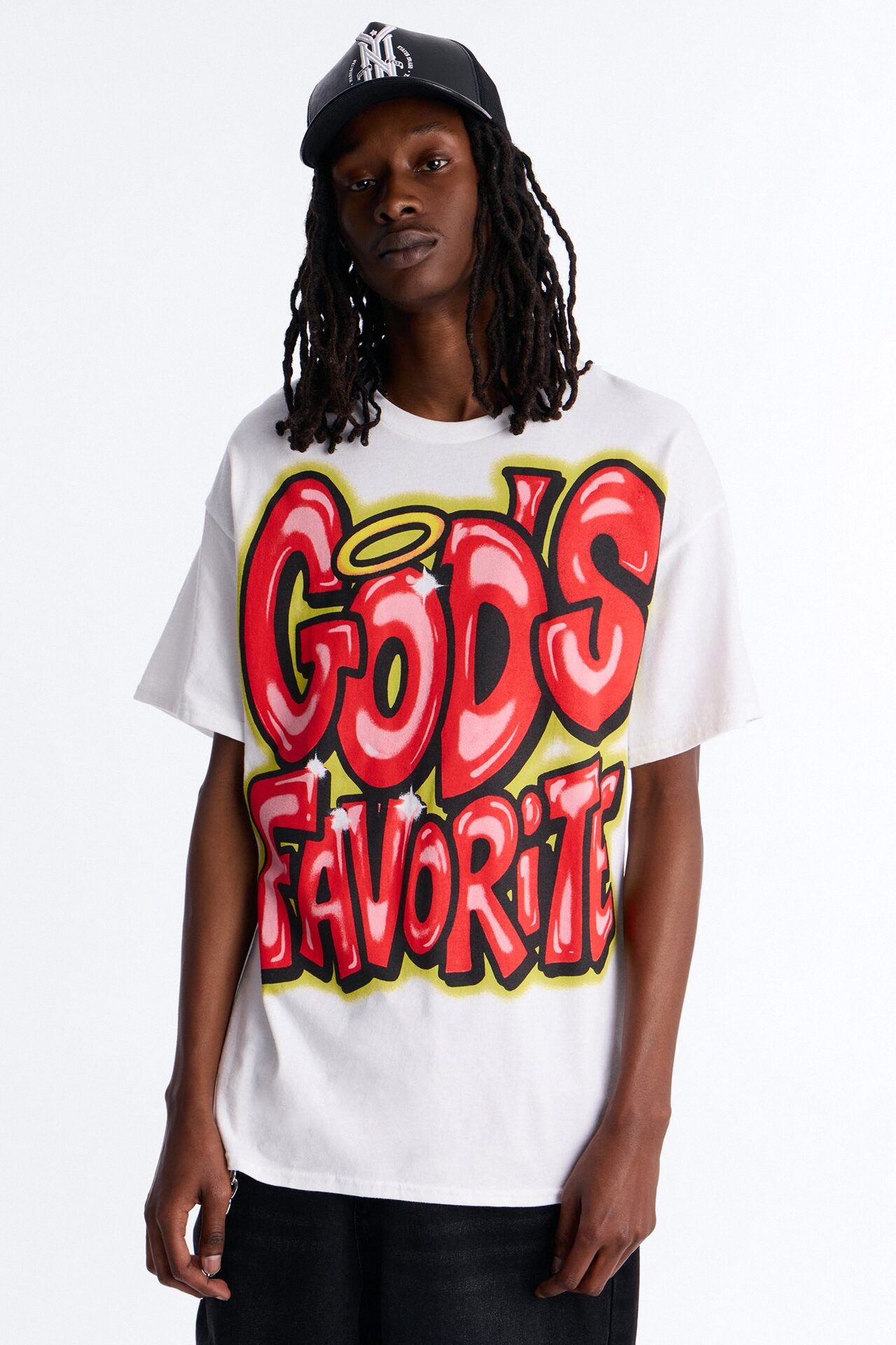 God's Favorite Oversized Short Sleeve Tee - White