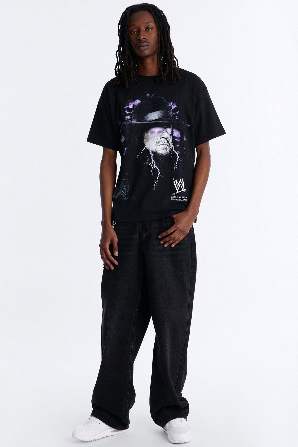 WWE Undertaker Heavy Weight Oversized Short Sleeve Tee - Black