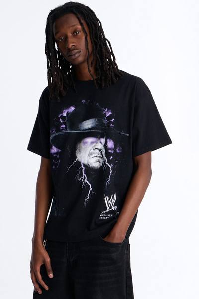 WWE Undertaker Heavy Weight Oversized Short Sleeve Tee - Black