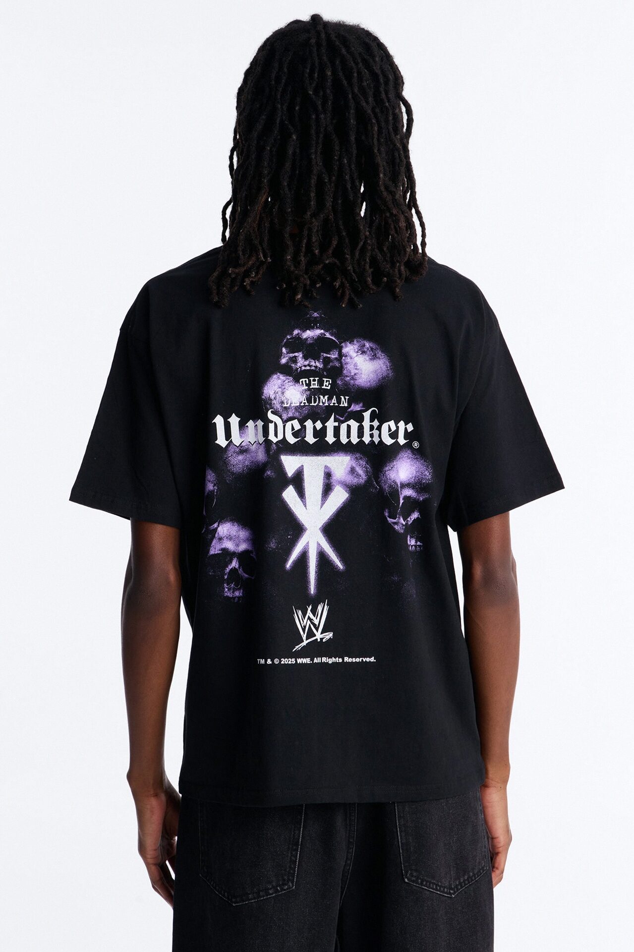 WWE Undertaker Heavy Weight Oversized Short Sleeve Tee - Black