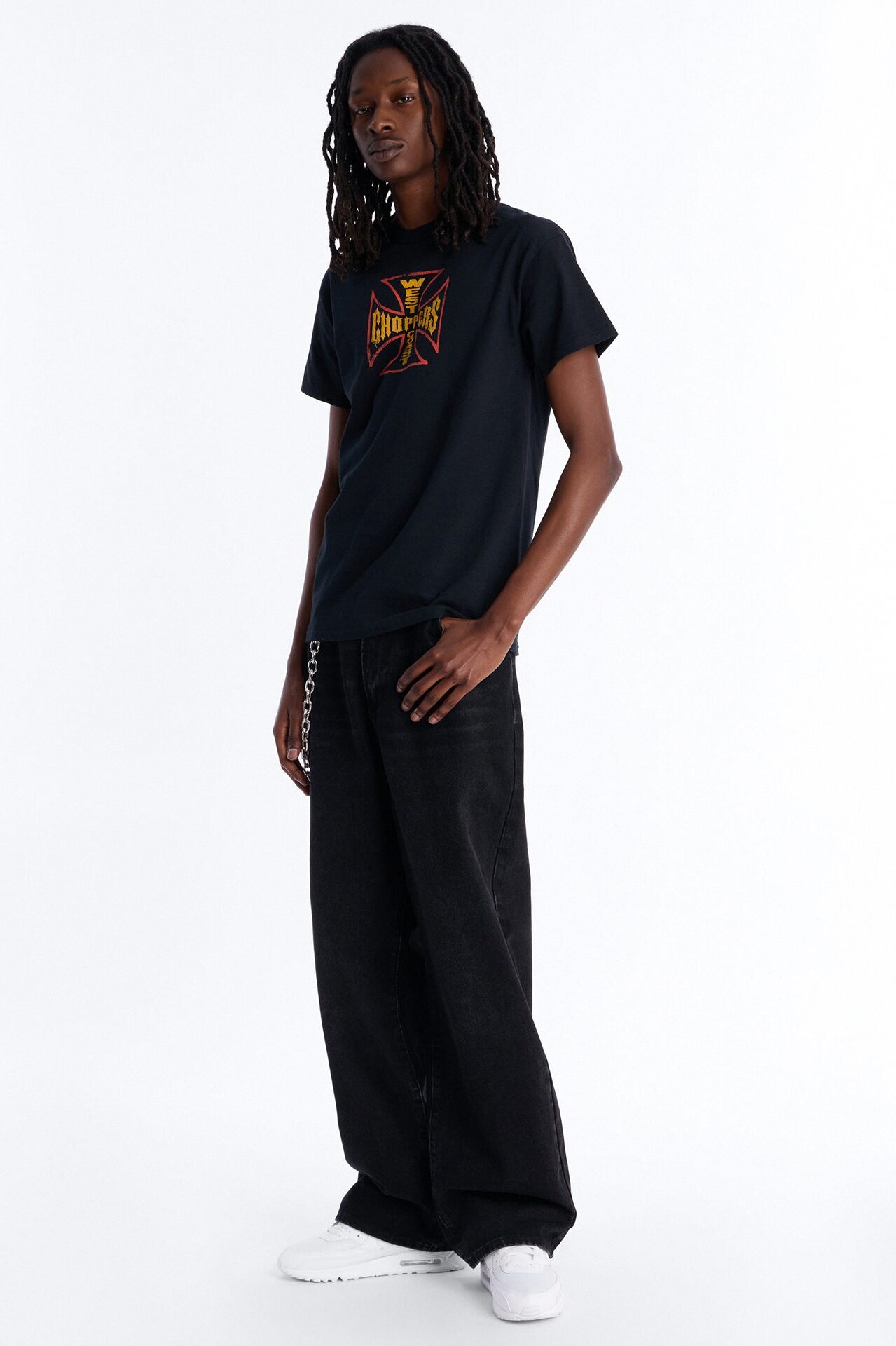 West Coast Choppers Cobra Puff Print Short Sleeve Tee - Black