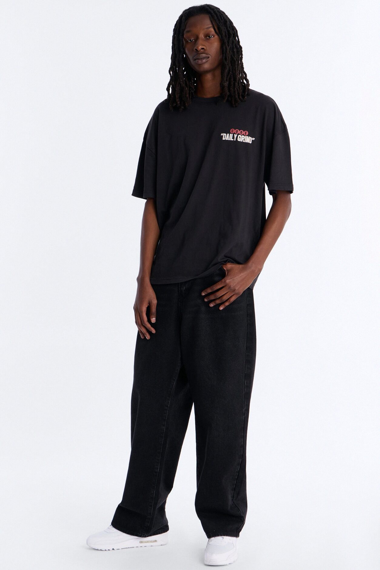 Daily Grind Oversized Short Sleeve Tee - Black Wash