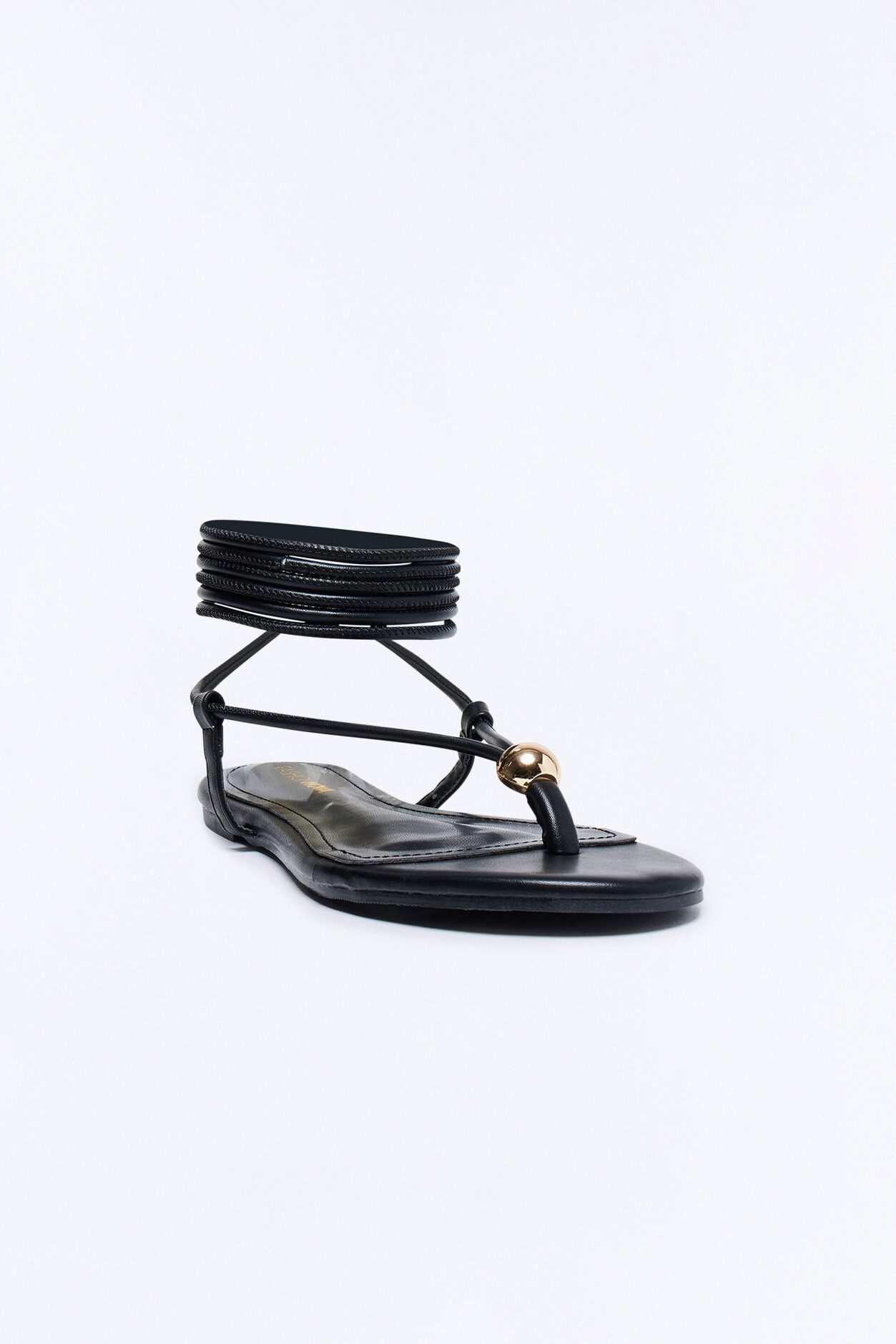 Normana Wrap Up Sandals - Black
