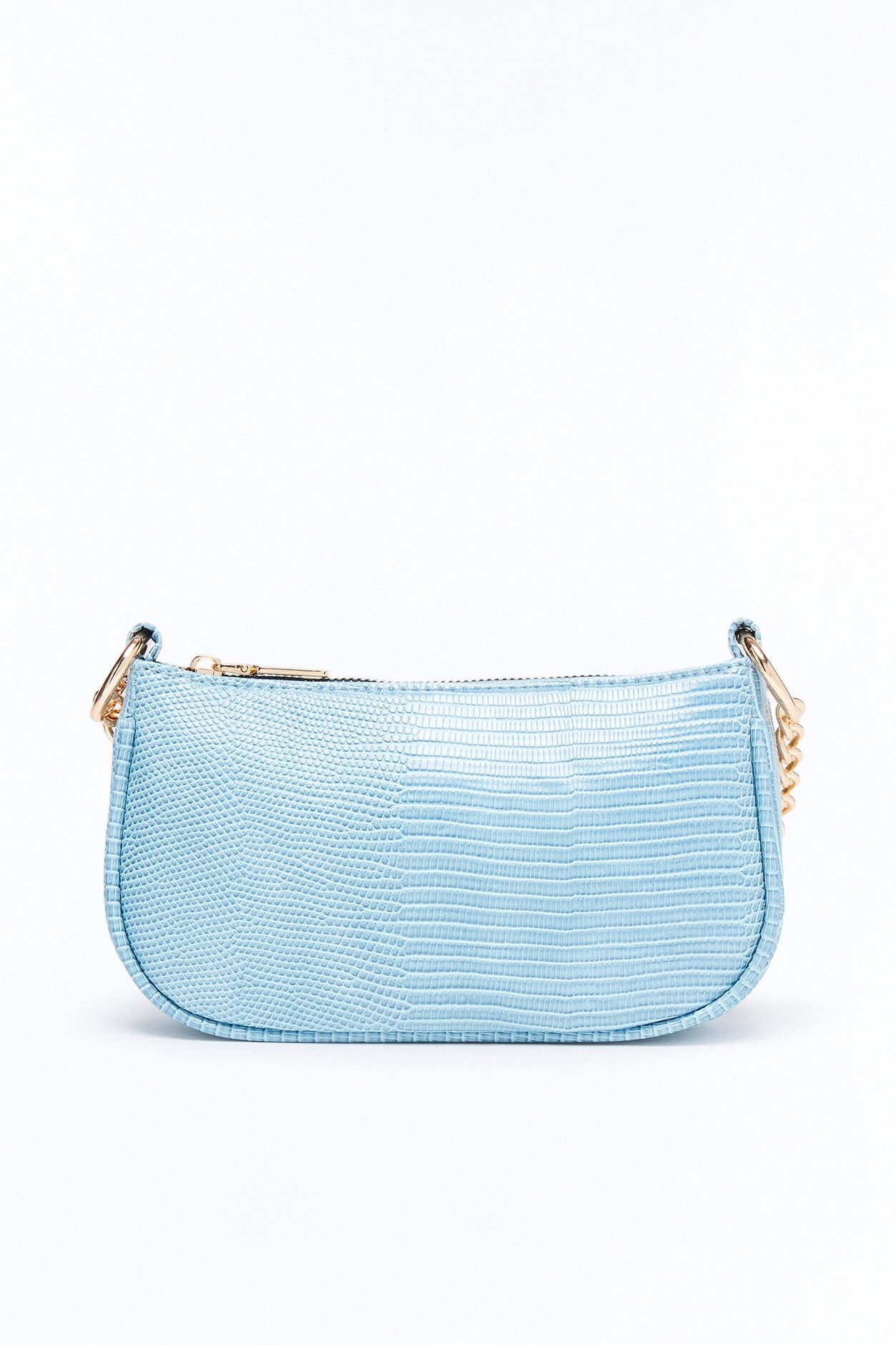 No Baggage To Carry Faux Leather Bag - Blue