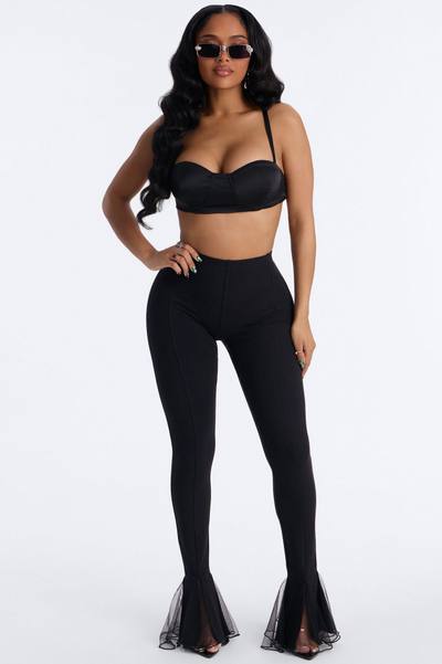 Its My Party Low Rise Flare Legging - Black