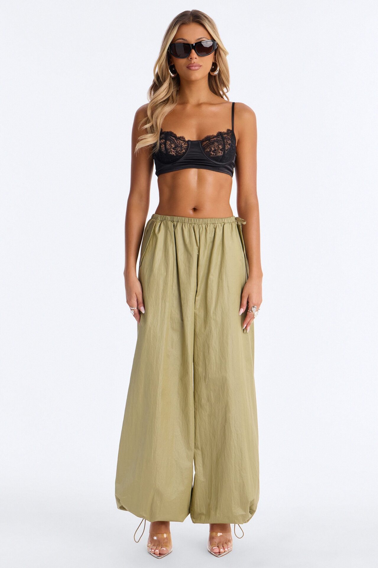 Stardust Nylon Balloon Pant - Olive