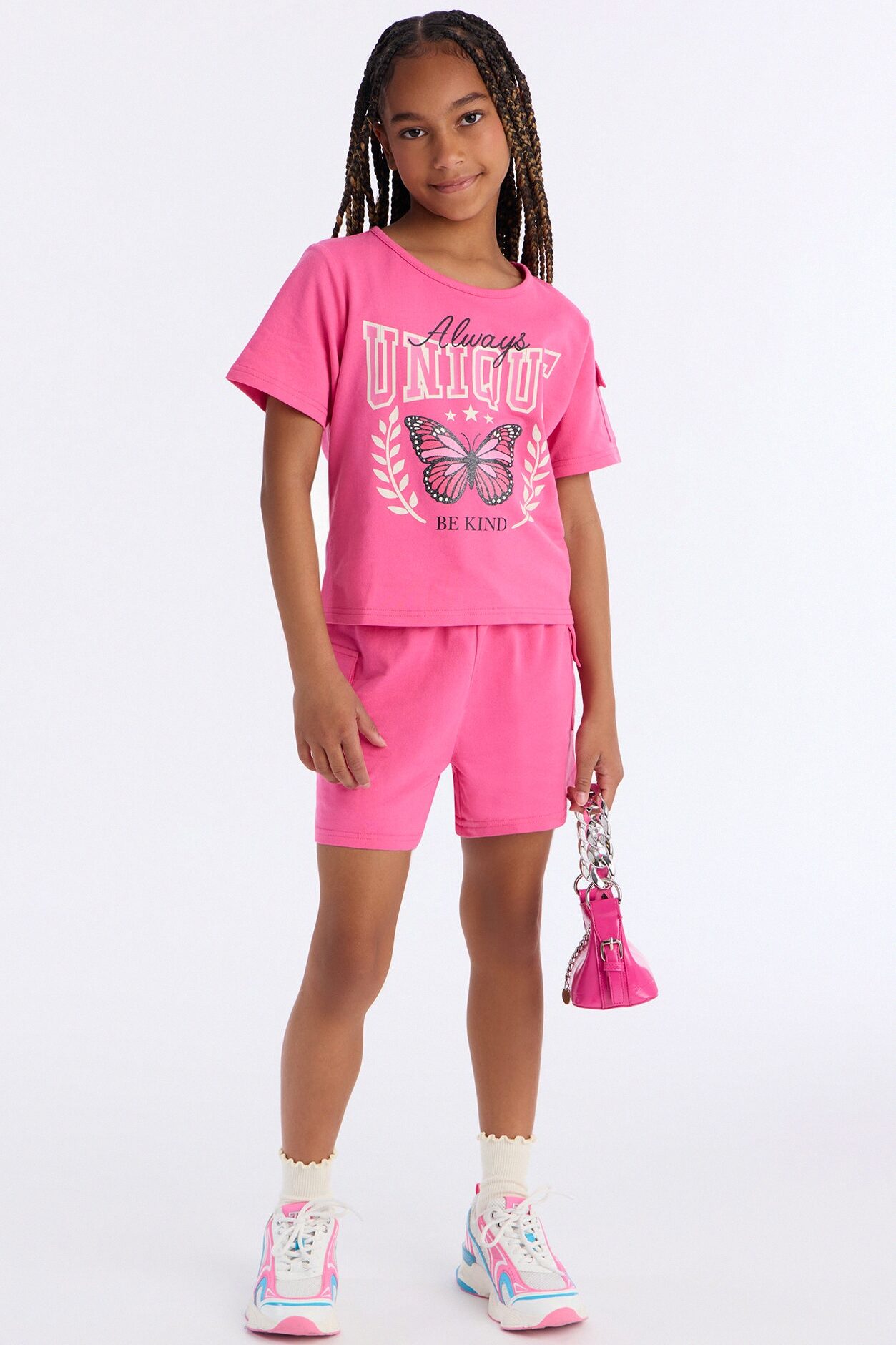 Mini Always Unique Short Set - Rose