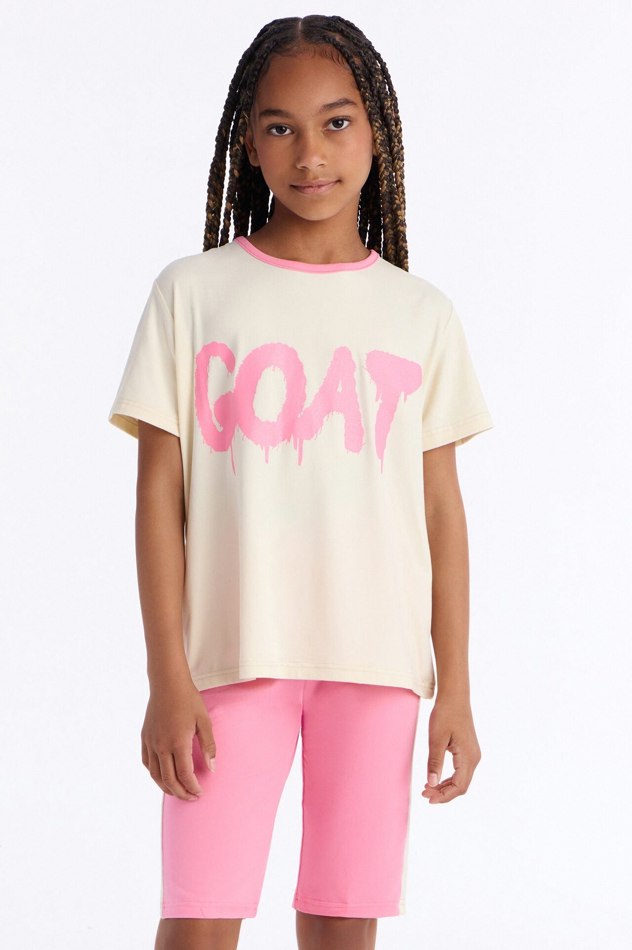 Mini GOAT Things Only Short Set - White/combo