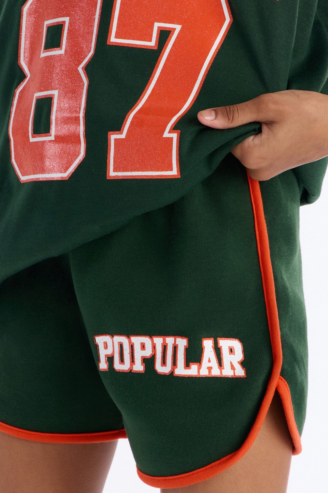 Mini Popular 87 Short Set - Hunter Green