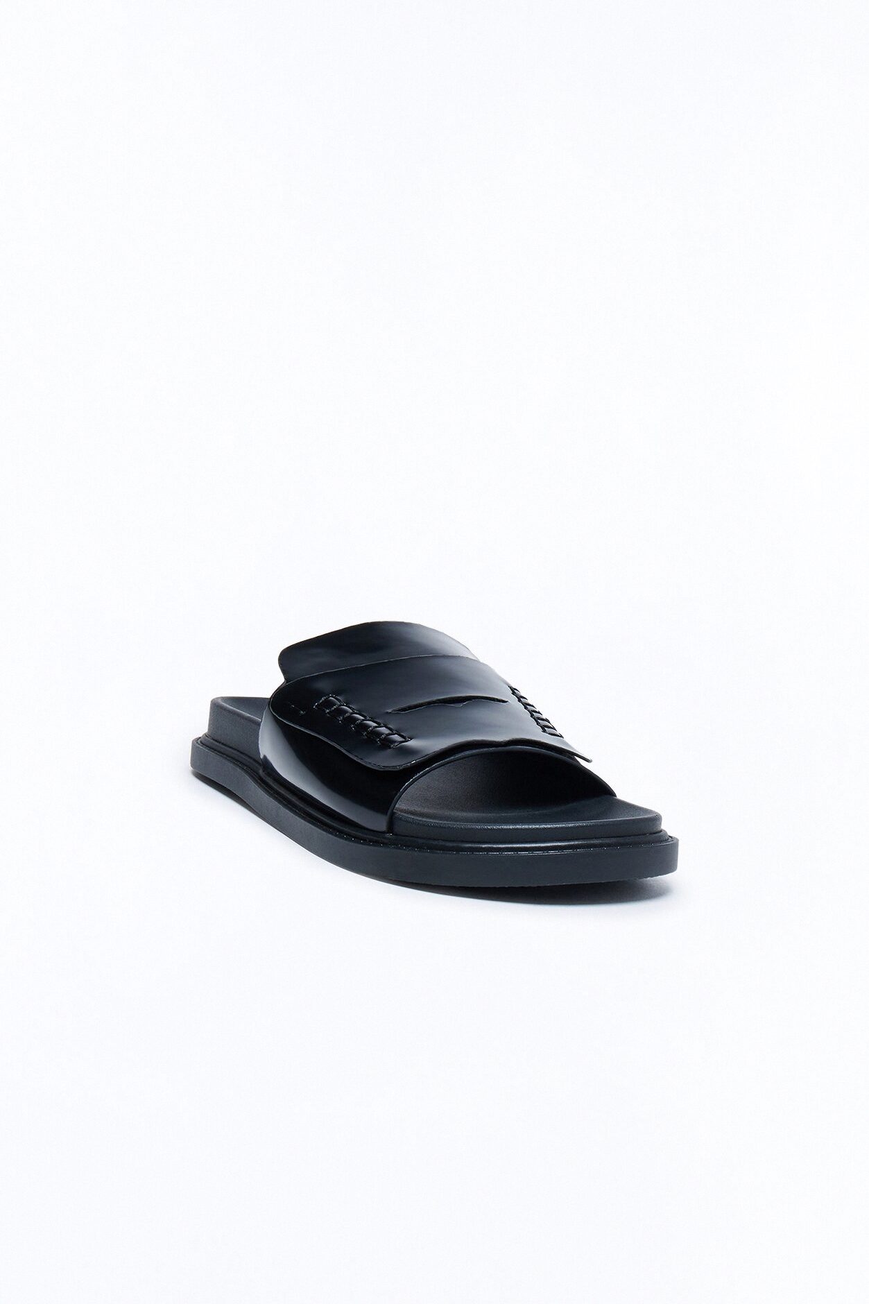 Nicola Loafter Slides - Black