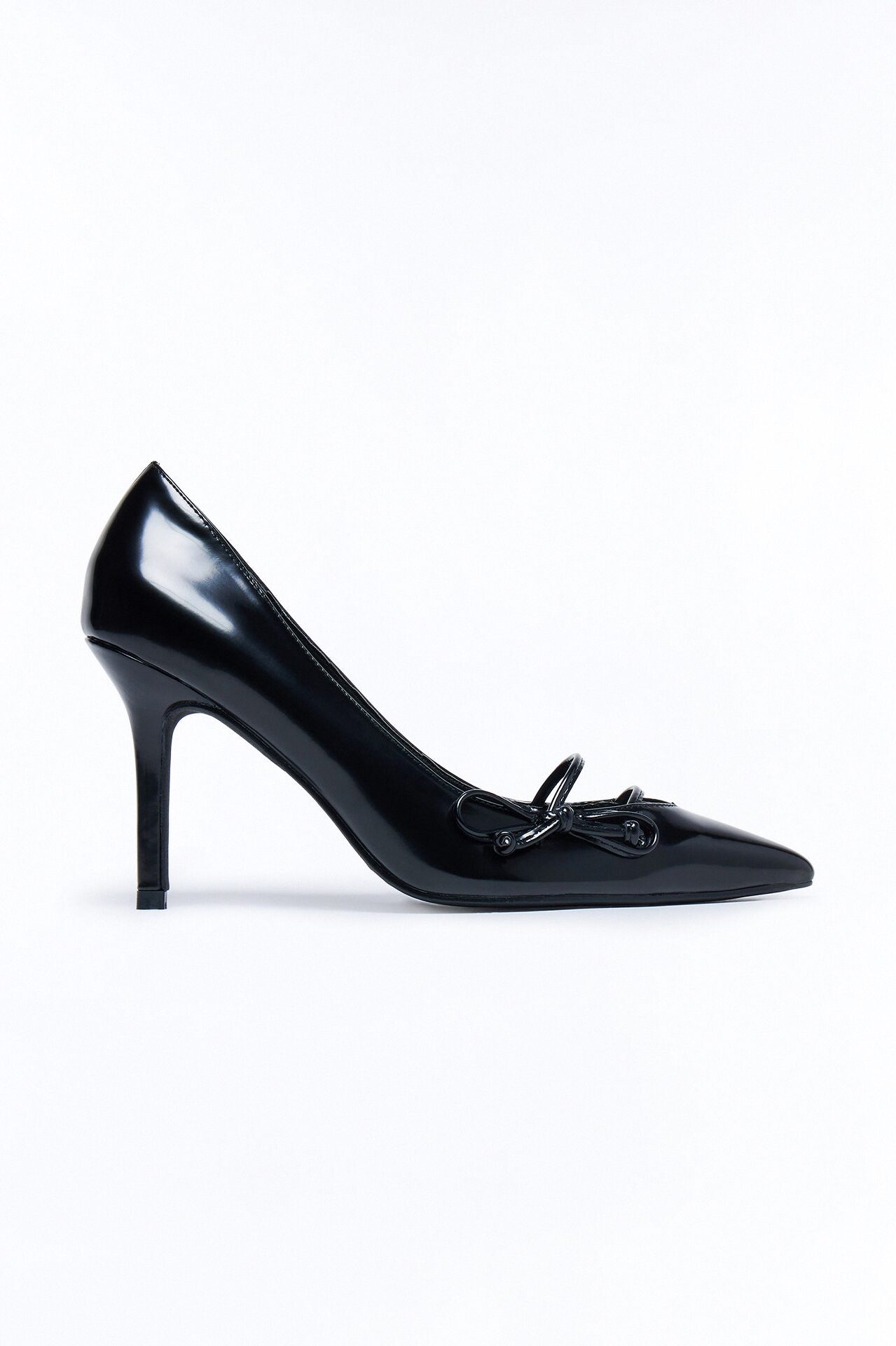 Embery Bow Stiletto Pumps - Black