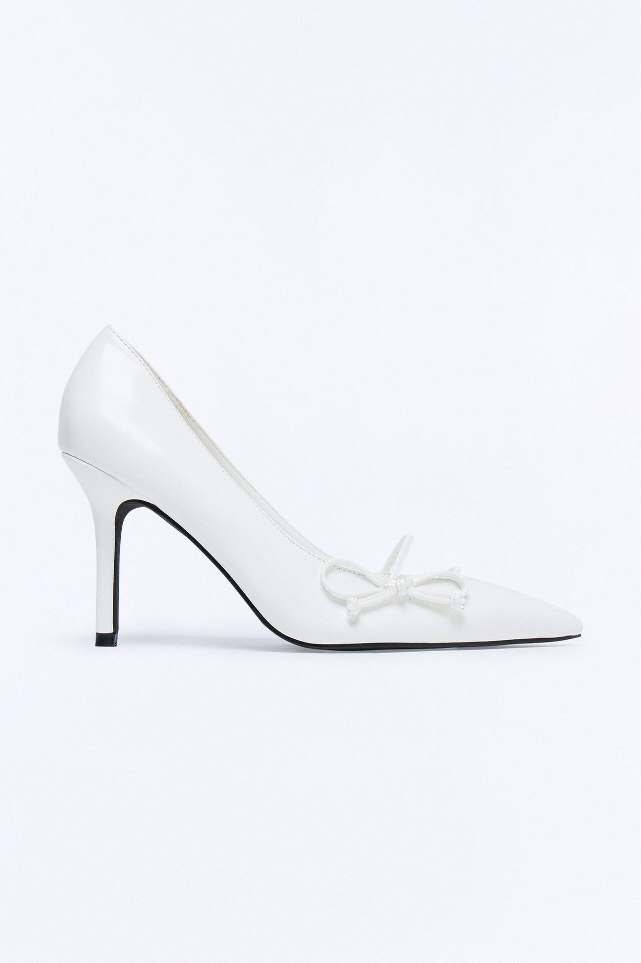 Embery Bow Stiletto Pumps - White