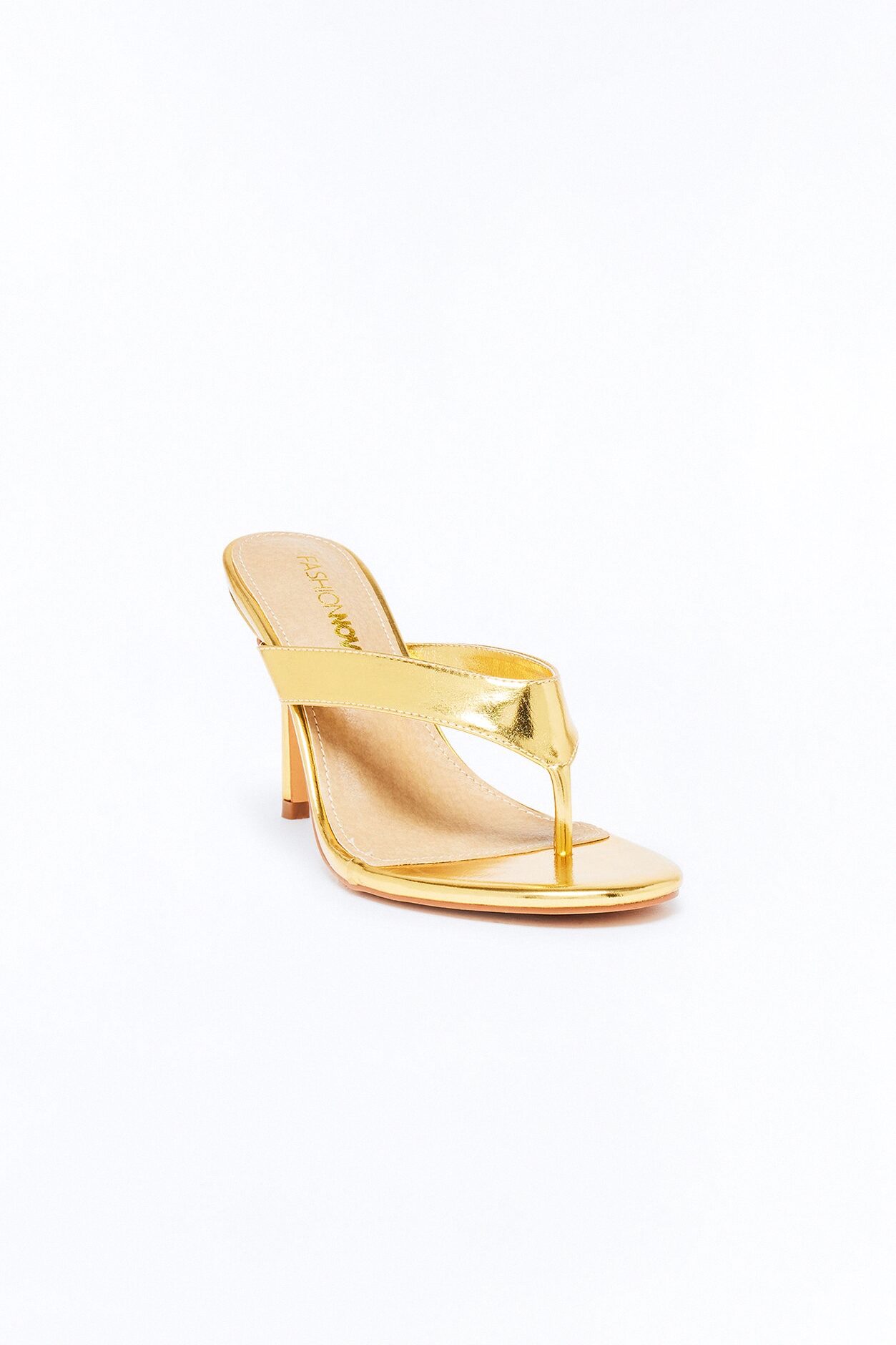 Vacay Vibes Thong Heels - Gold