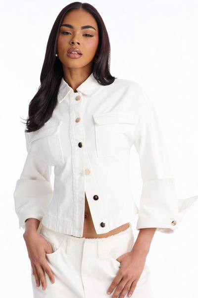 Always In Season Denim Shirt - White