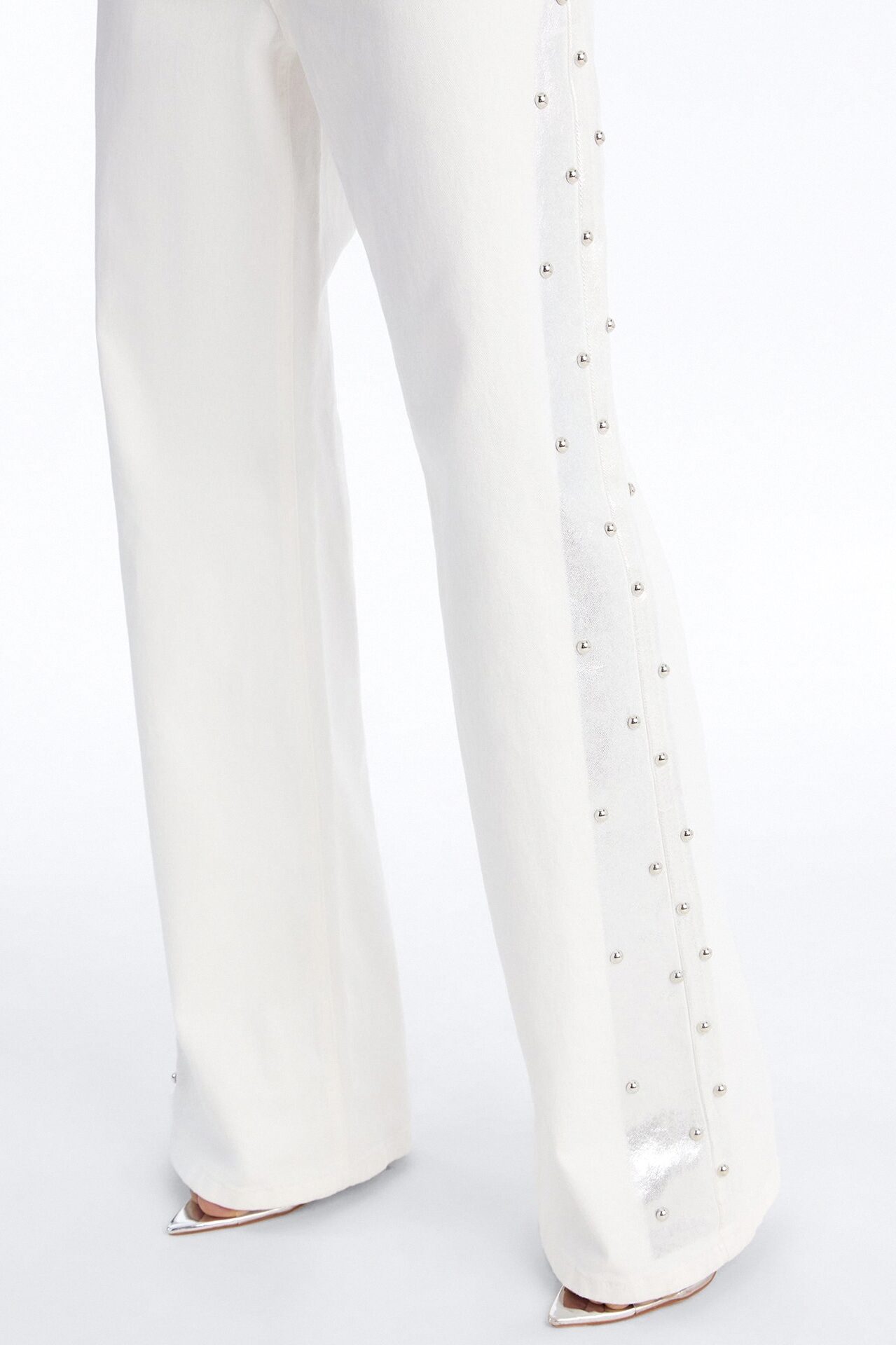 Electric Muse Studded Pant Set - White